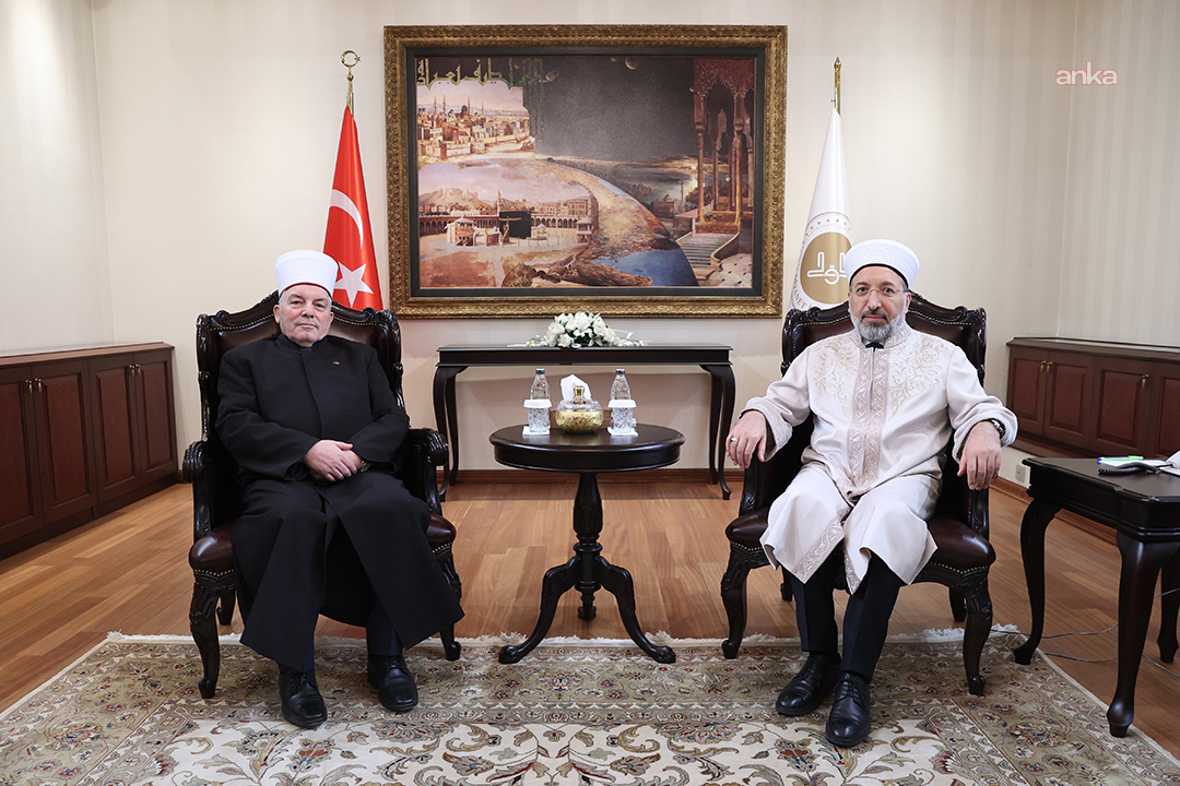 Diyanet İşleri Başkanı Arpaguş, Kuzey Makedonya İslam Dini Birliği Başkanı Fetai'yi kabul etti