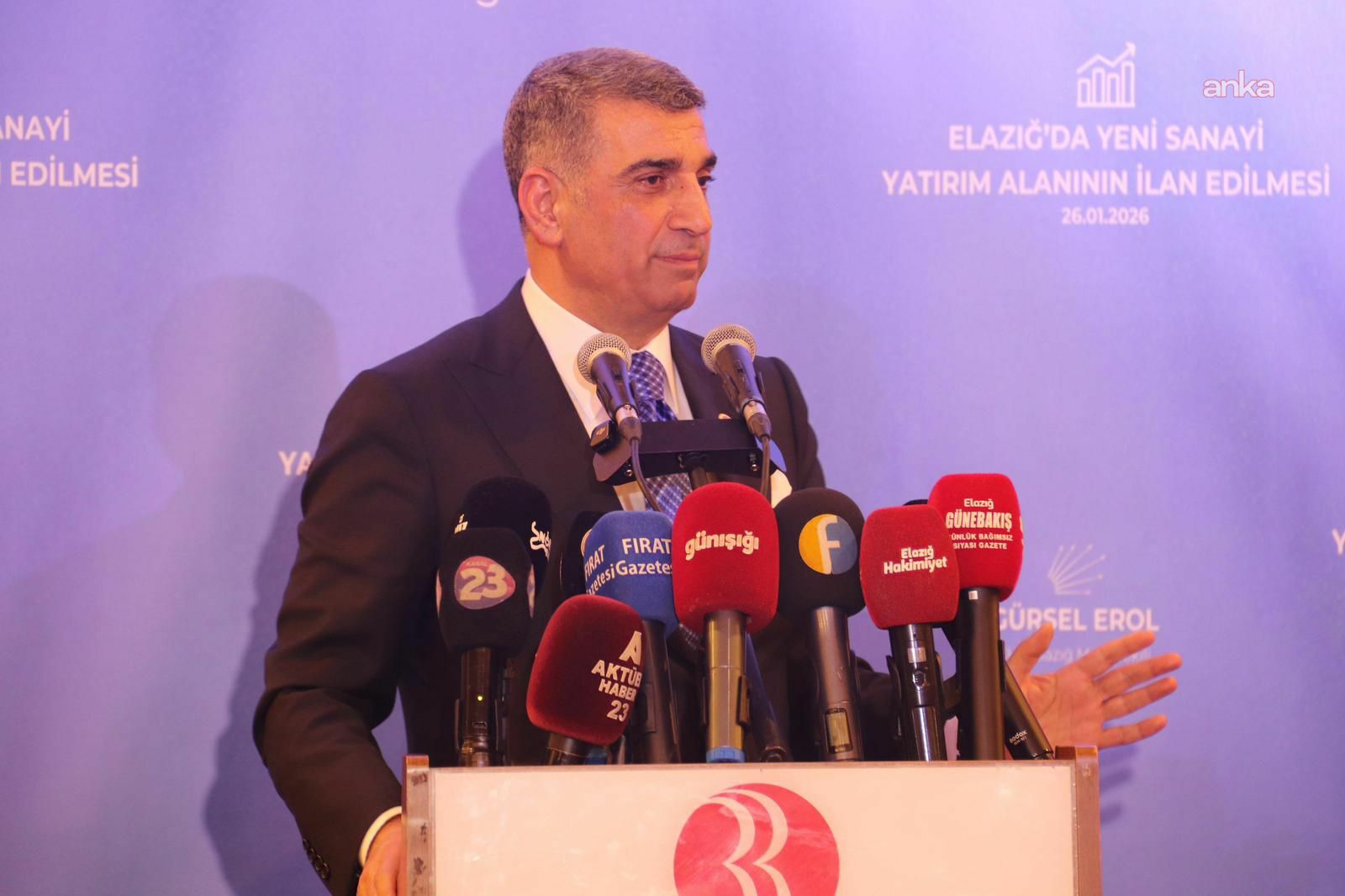 CHP Elazığ Milletvekili Erol: Sanayi Alanları Master Planı'na Elazığ'ın dahil edilmesi konusunda Bakan Kacır ile görüşeceğini bildirdi