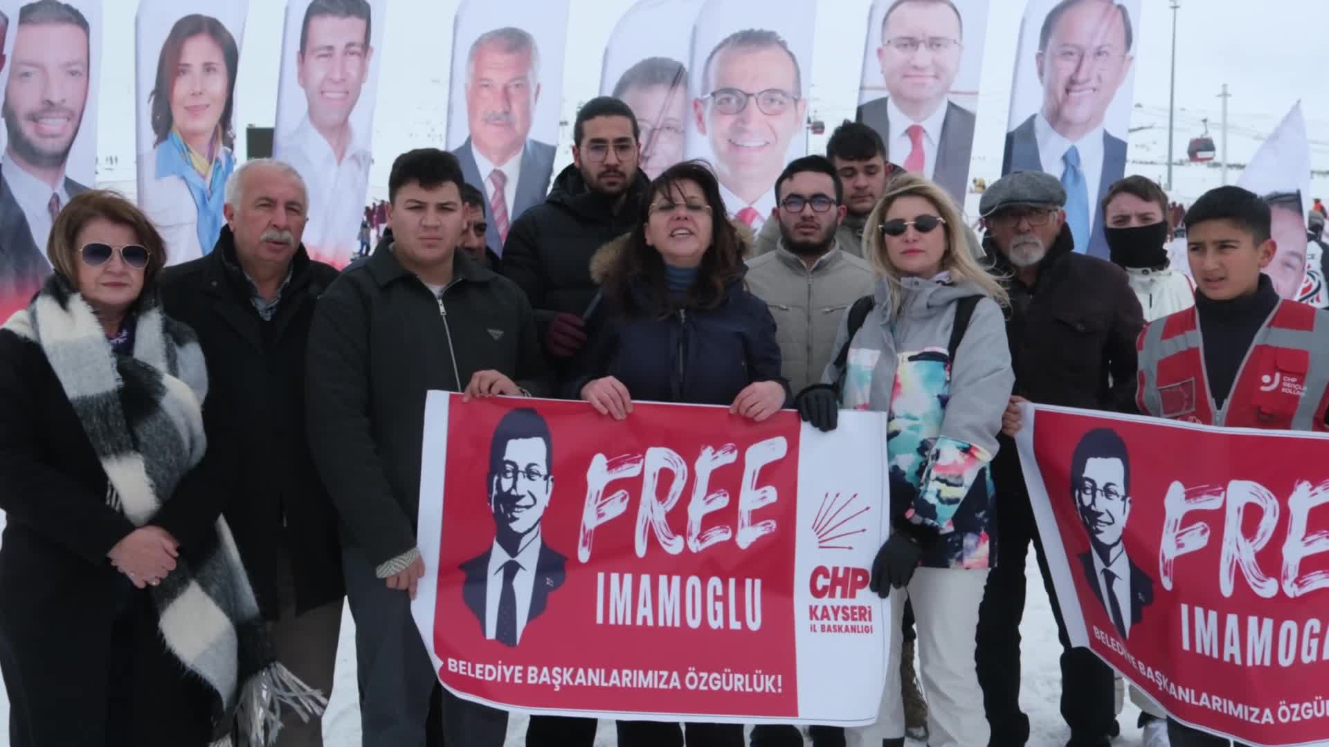 CHP Kayseri İl Başkanlığından Erciyes'te İmamoğlu'na destek mesajı: Yaşananlar demokrasi darbesidir