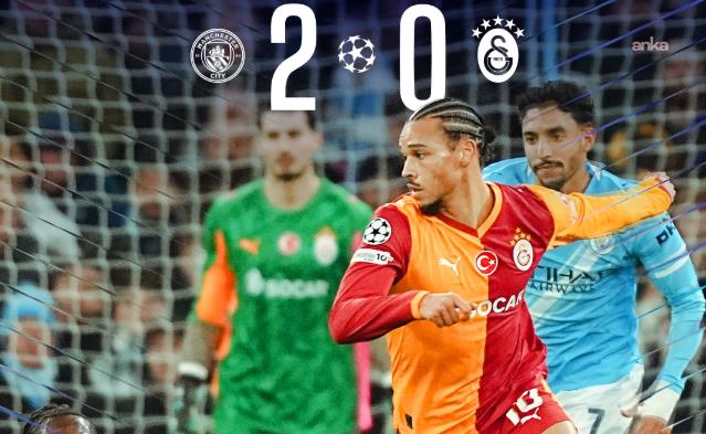 Galatasaray, UEFA Şampiyonlar Ligi'nde Manchester City'e 2-0 mağlup oldu