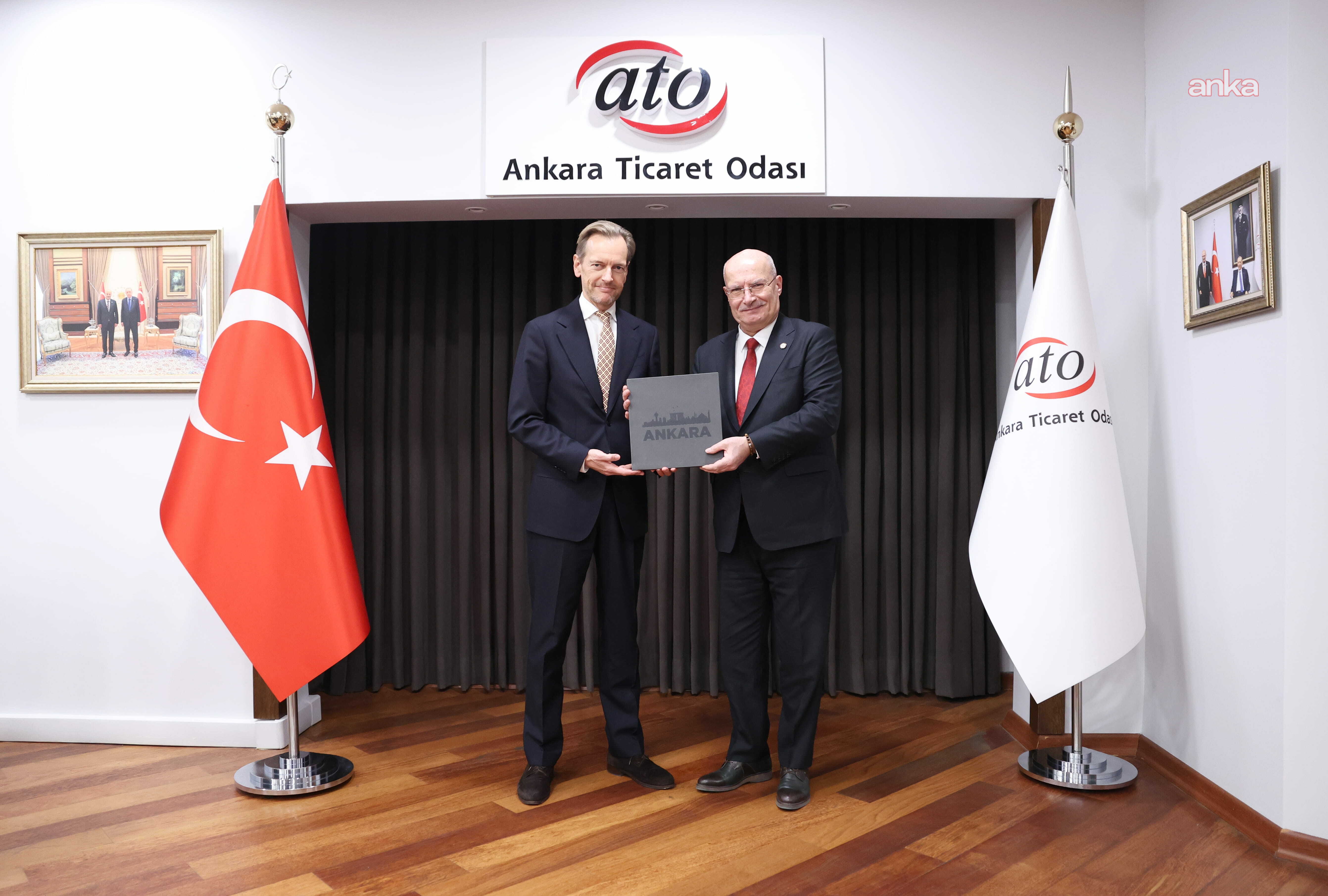 ATO Başkanı Baran, Belçika Ankara Büyükelçisi Hendrik Van de Velde'yi ağırladı