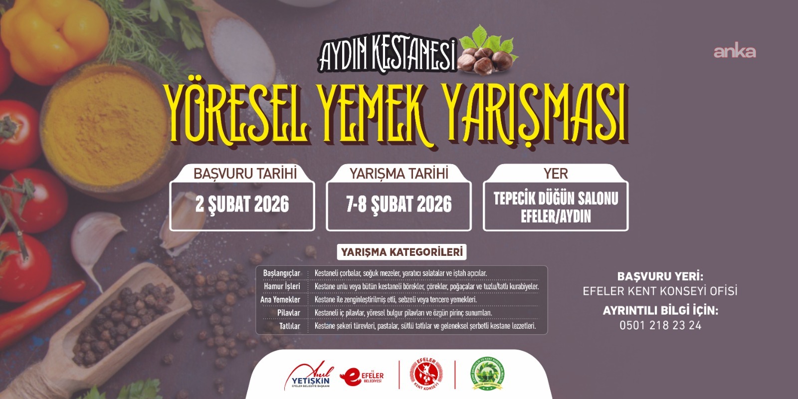 Efeler Belediyesi, 'Aydın kestanesi' temalı yöresel yemek yarışması düzenleyecek