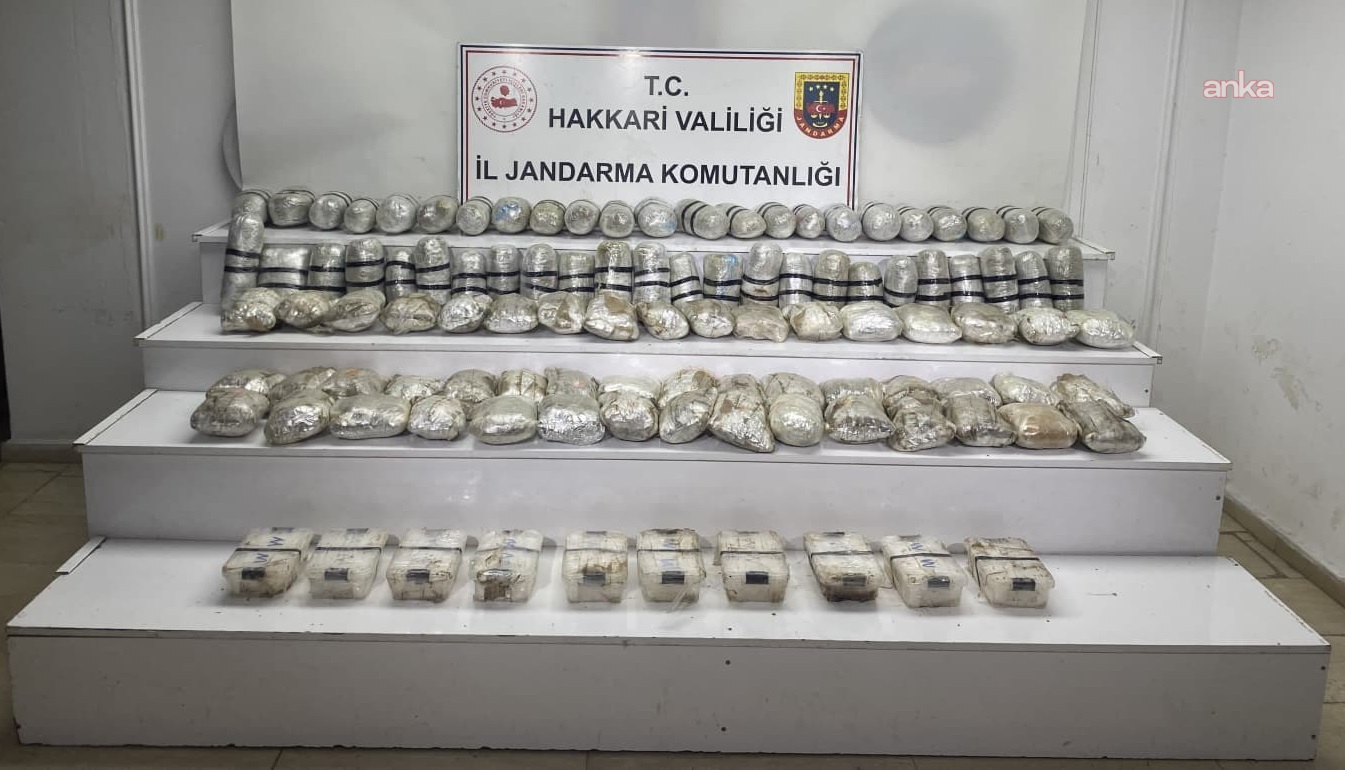Hakkari'de son bir haftada 120 kilogram uyuşturucu madde ele geçirildi