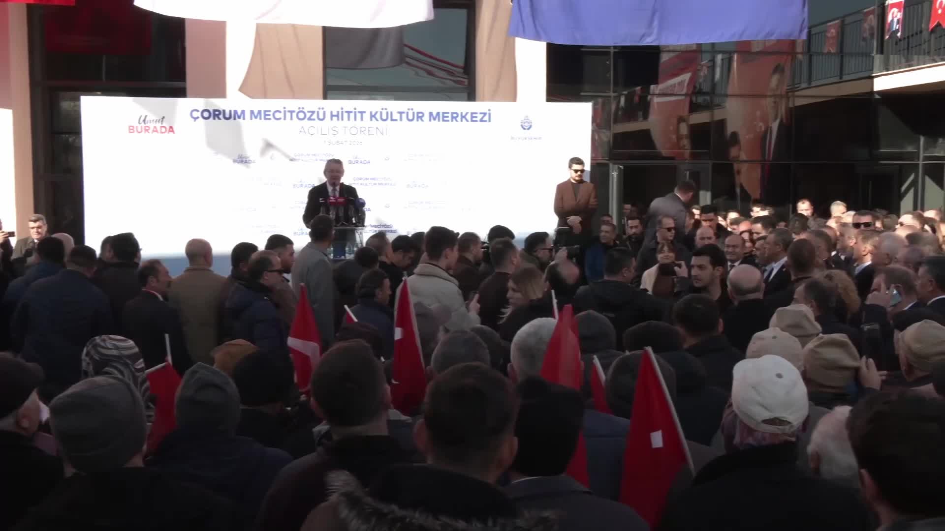 Çorum Mecitözü Hitit Kültür Merkezi açılışı... Ekrem İmamoğlu: "Özgür de olsak tutsak da olsak milletimize hizmet etmekten bir milim geri durmayacağız"