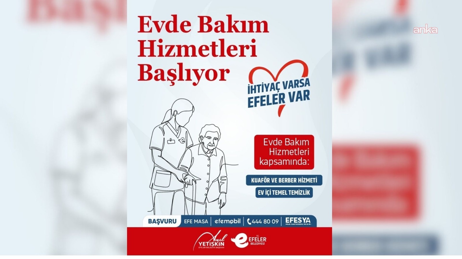 Efeler'de evde bakım hizmeti uygulaması başladı