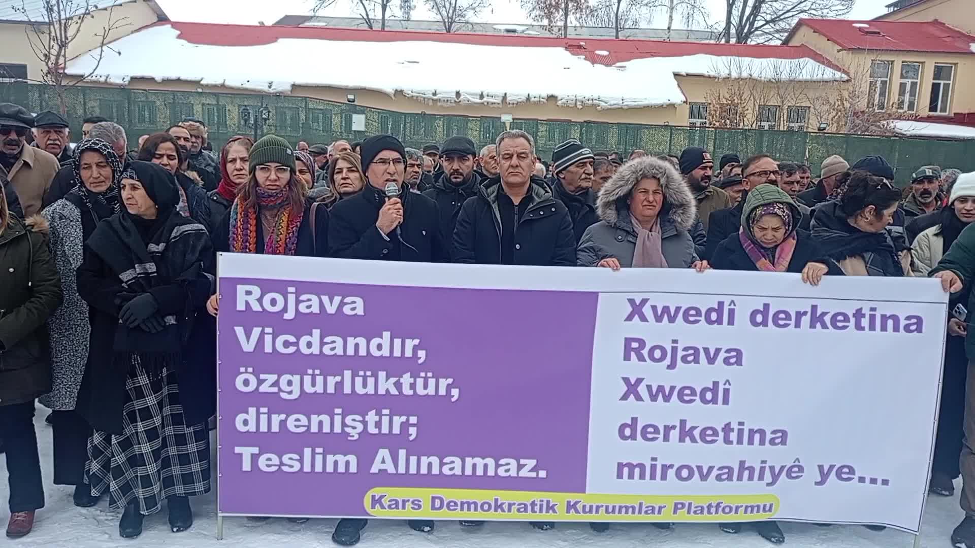 Kars Demokratik Kurumlar Platformu: Kobani ve Rojava’daki ablukalar kaldırılsın