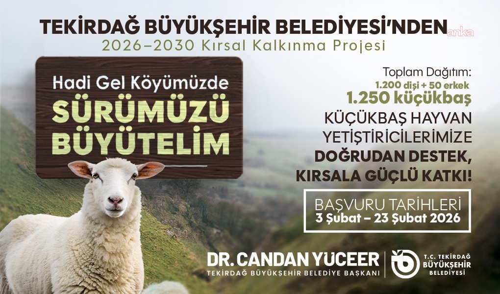 Tekirdağ Büyükşehir Belediyesi’nden küçükbaş hayvan yetiştiricilerine destek