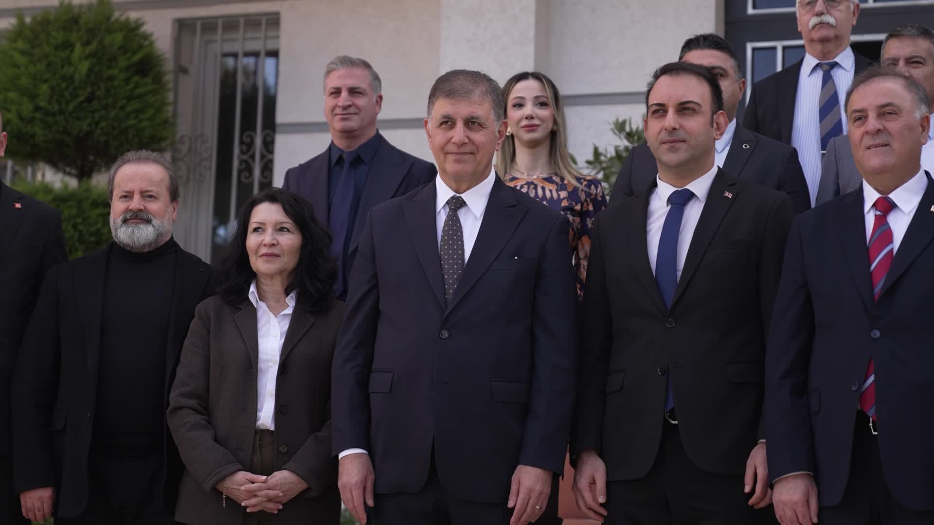 CHP Genel Başkanı Özgür Özel ve İzmir Büyükşehir Belediye Başkanı Tugay Hatay'da