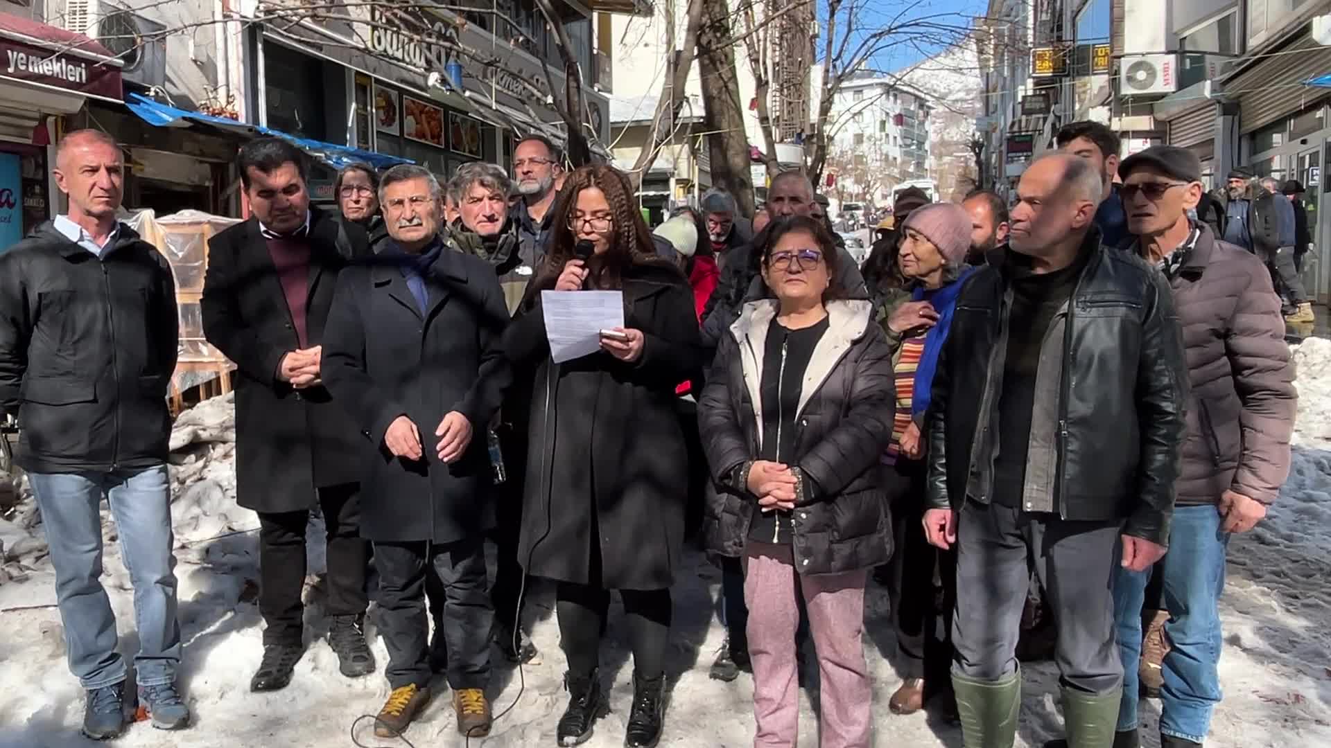 ESP üyelerinin gözaltına alınması Tunceli’de protesto edildi