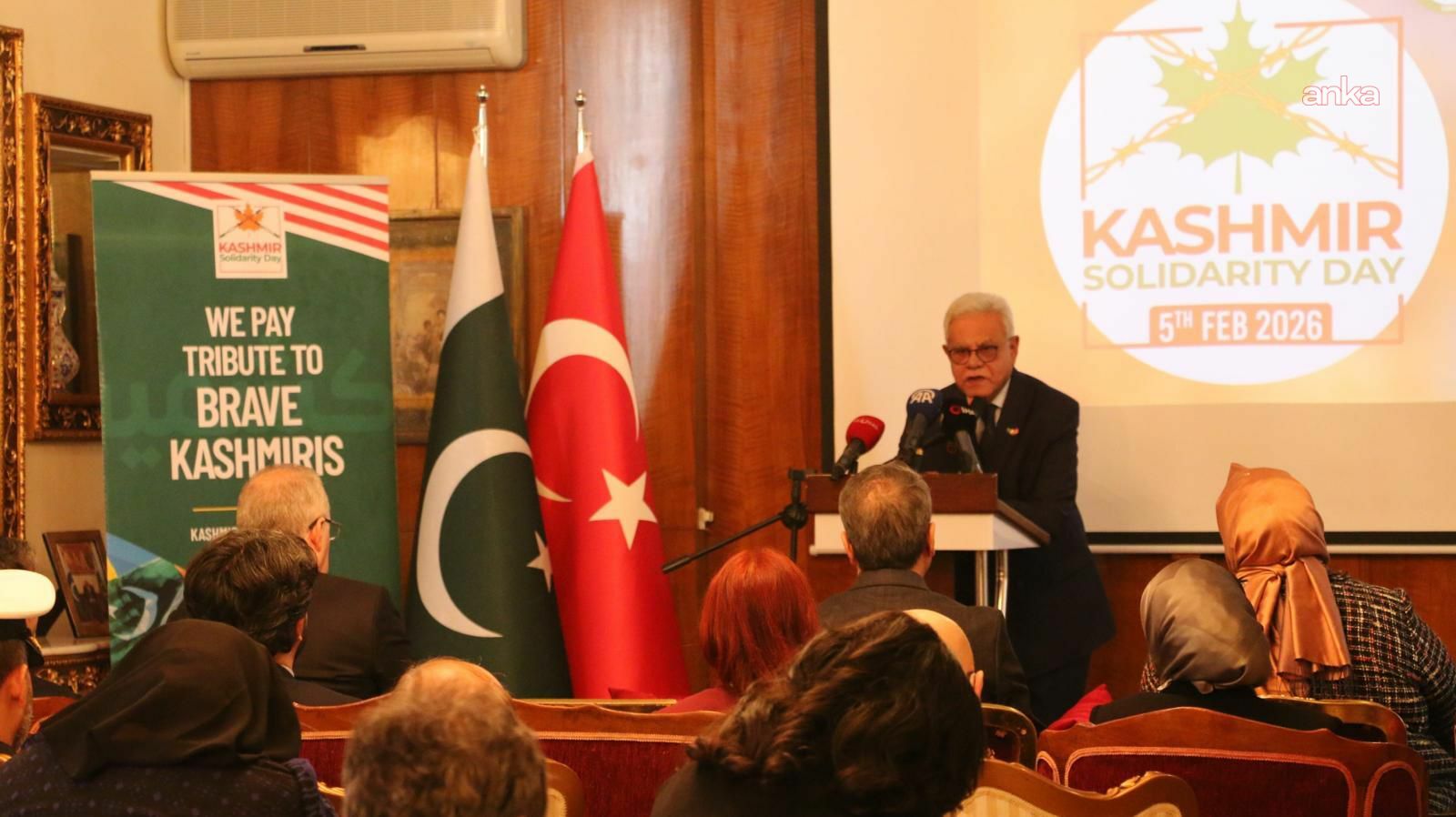 Pakistan'ın Ankara Büyükelçiliği'nde Keşmir Dayanışma Günü töreni...Büyükelçisi Cüneyd: "Türkiye’nin Keşmir desteği güçlü şekilde hissediliyor"