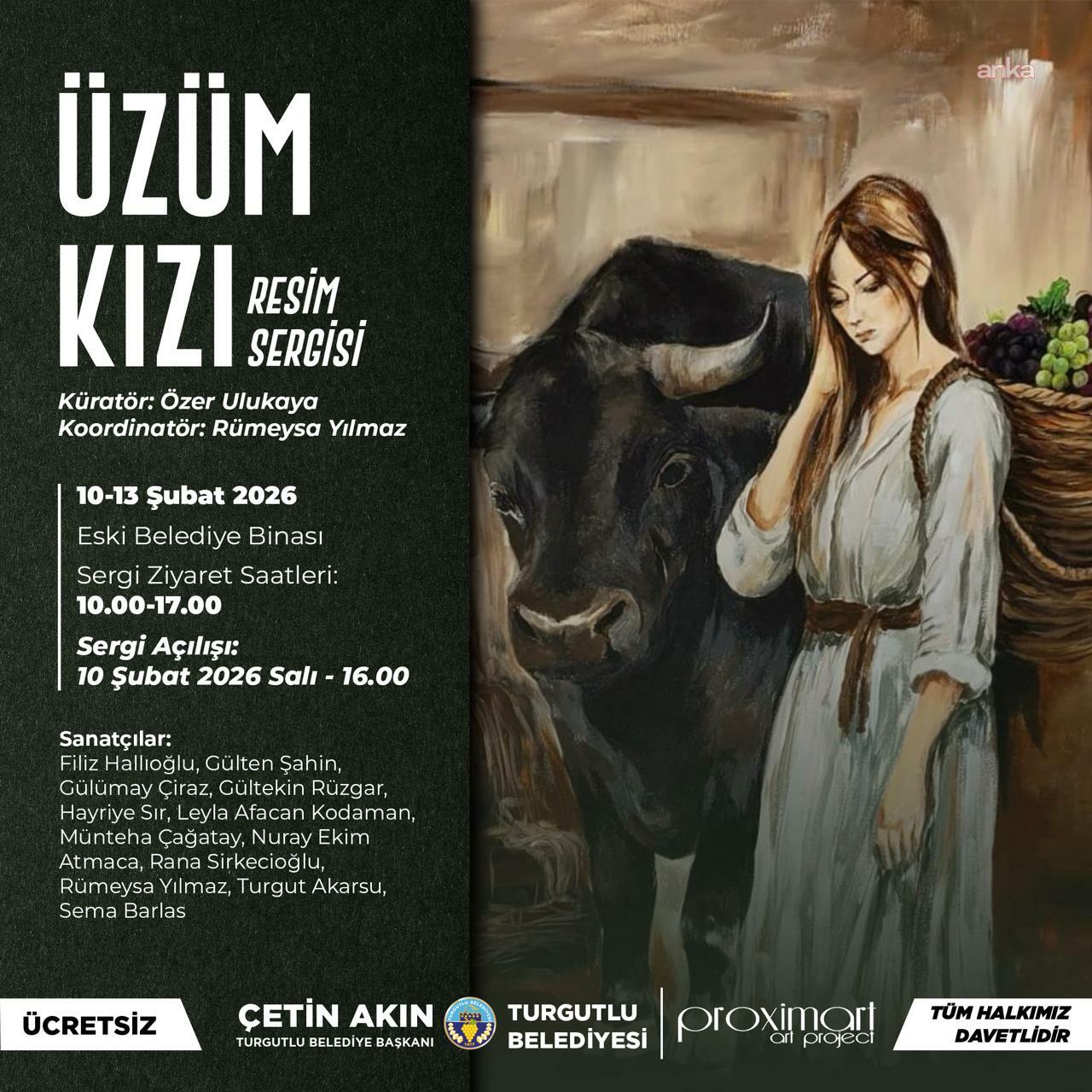 "Üzüm Kızı" resim sergisi, Turgutlu'da sanatseverler ile buluşuyor