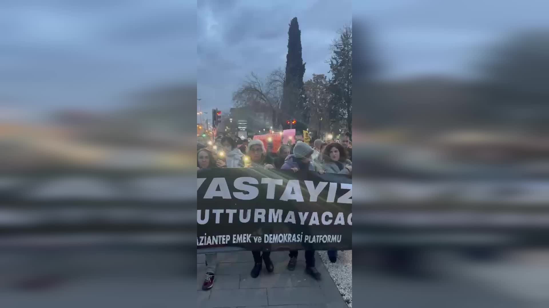 Gaziantep'te 6 Şubat'ın 3. yılında: Unutmak, affetmek, helalleşmek yok" yürüyüşü