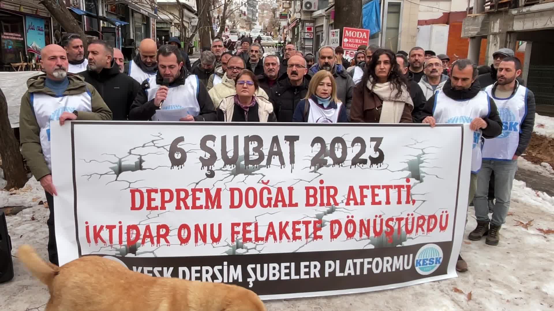 6 Şubat depremlerinin üçüncü yılı... KESK Tunceli Şubeler Platformu: "Yaşanan yıkım, siyasi tercihlerin ve bilinçli politikaların doğrudan sonucudur"