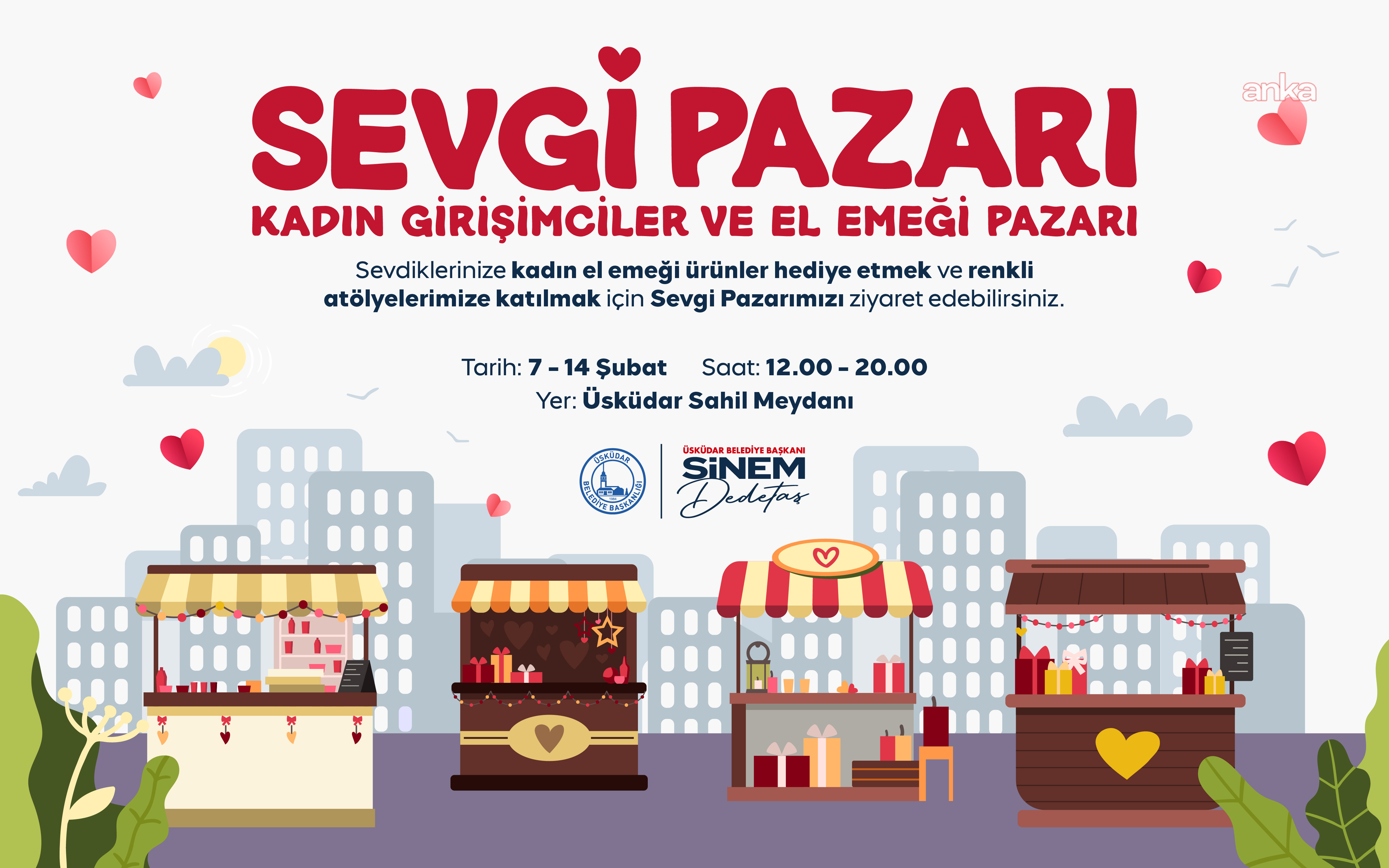 Üsküdar Belediyesi'nden 14 Şubat Sevgililer Günü'ne özel "Sevgi Pazarı" etkinliği
