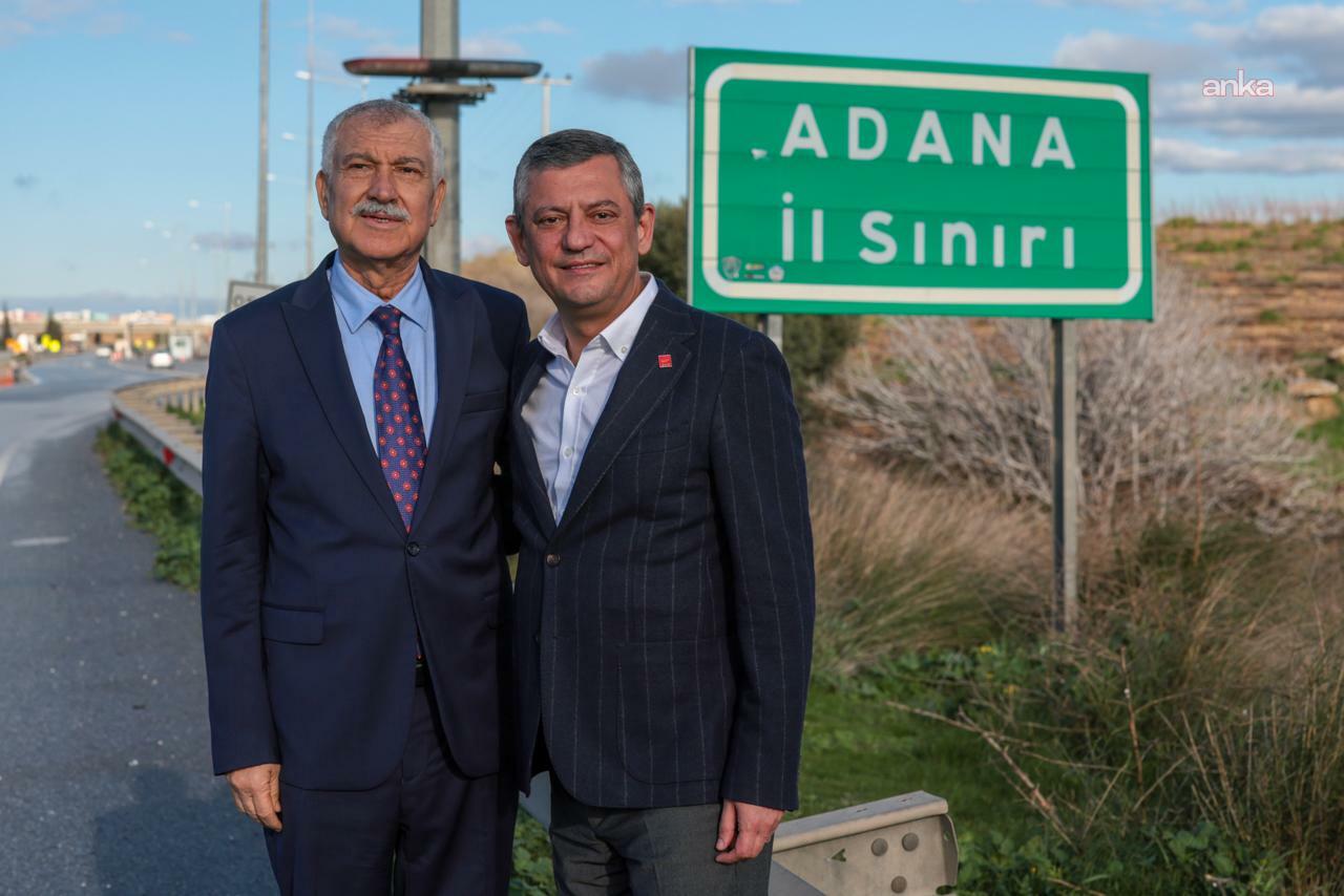 Anka Haber | Zeydan Karalar, CHP Genel Başkanı Özgür Özel'i Adana il sınırında karşıladı