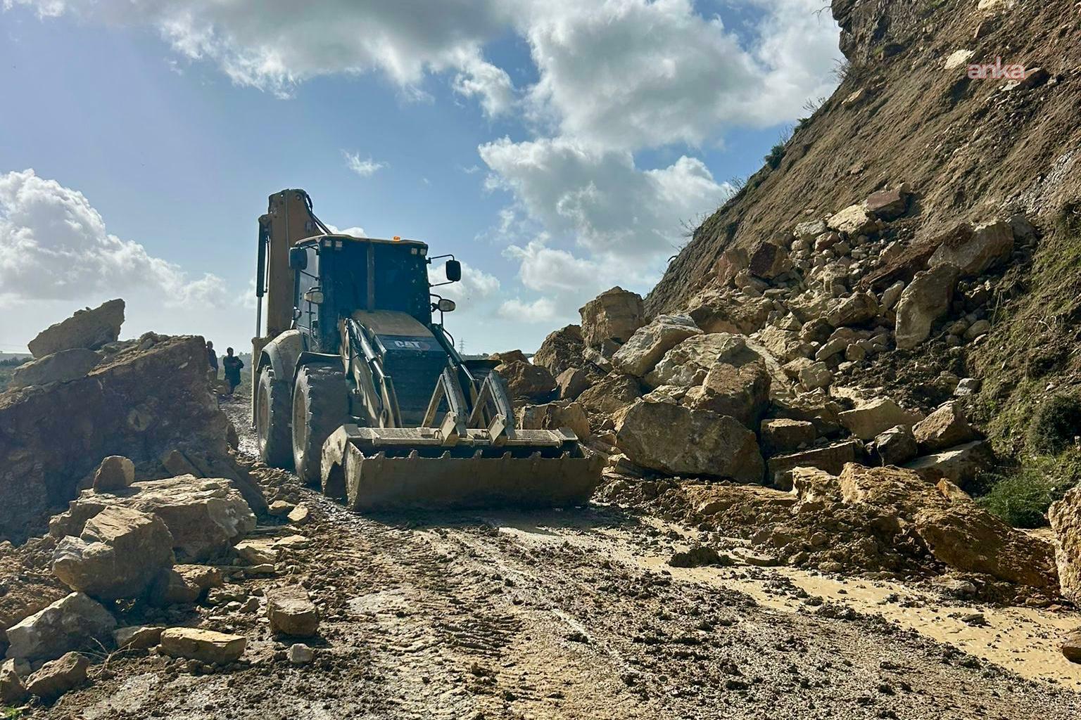 Manavgat Belediyesi, şiddetli yağış sonrası meydana gelen heyelana müdahale etti