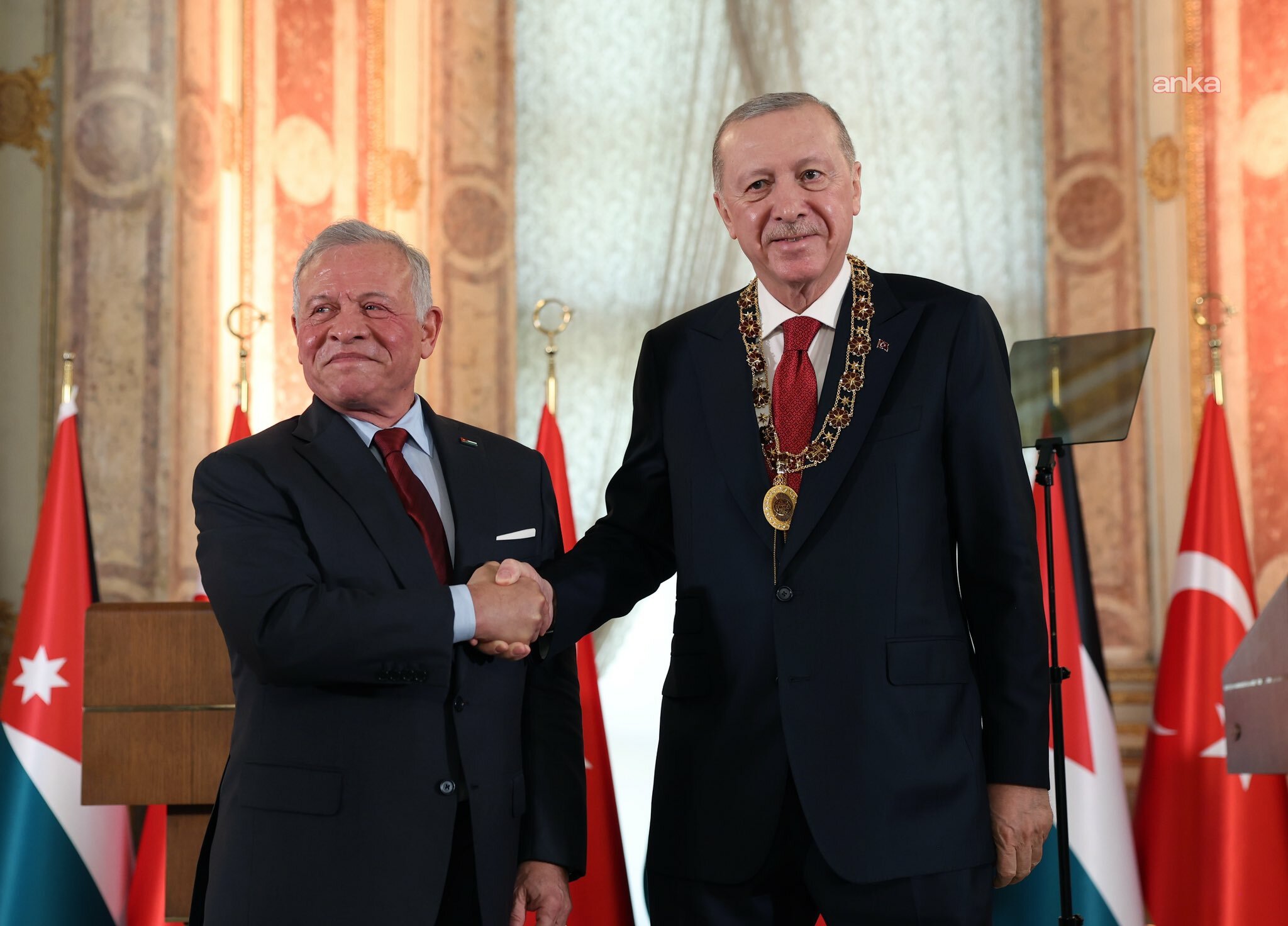 Cumhurbaşkanı Erdoğan'a Ürdün Kralı 2'nci Abdullah'tan "Hüseyin Bin Ali Nişanı"