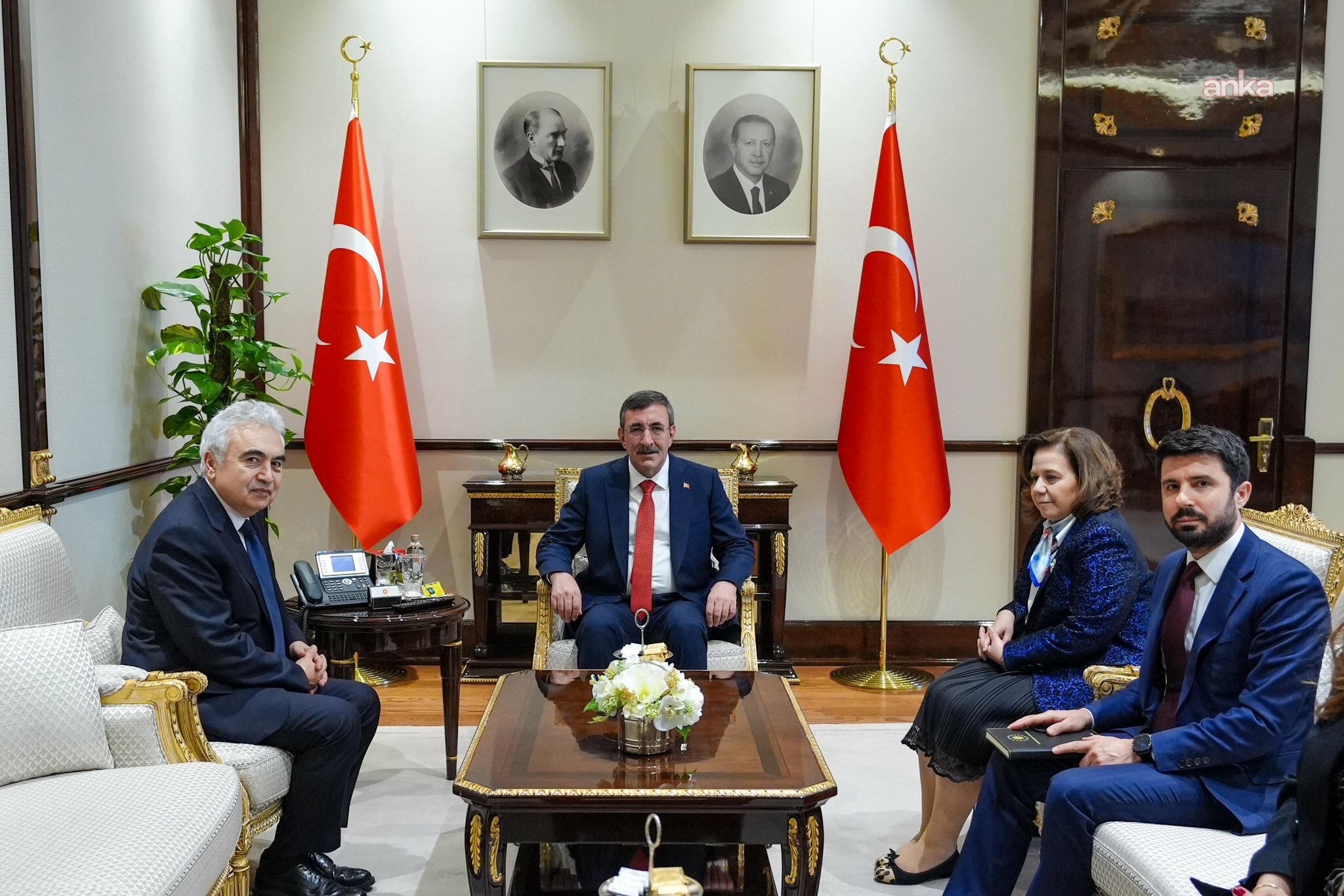 Cumhurbaşkanı Yardımcısı Yılmaz, Uluslararası Enerji Ajansı Başkanı Birol ile bir araya geldi