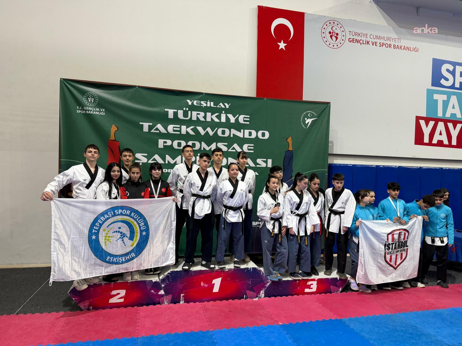 Tepebaşı Spor Kulübü, Taekwondo Şampiyonası’ndan 9 madalya ile döndü