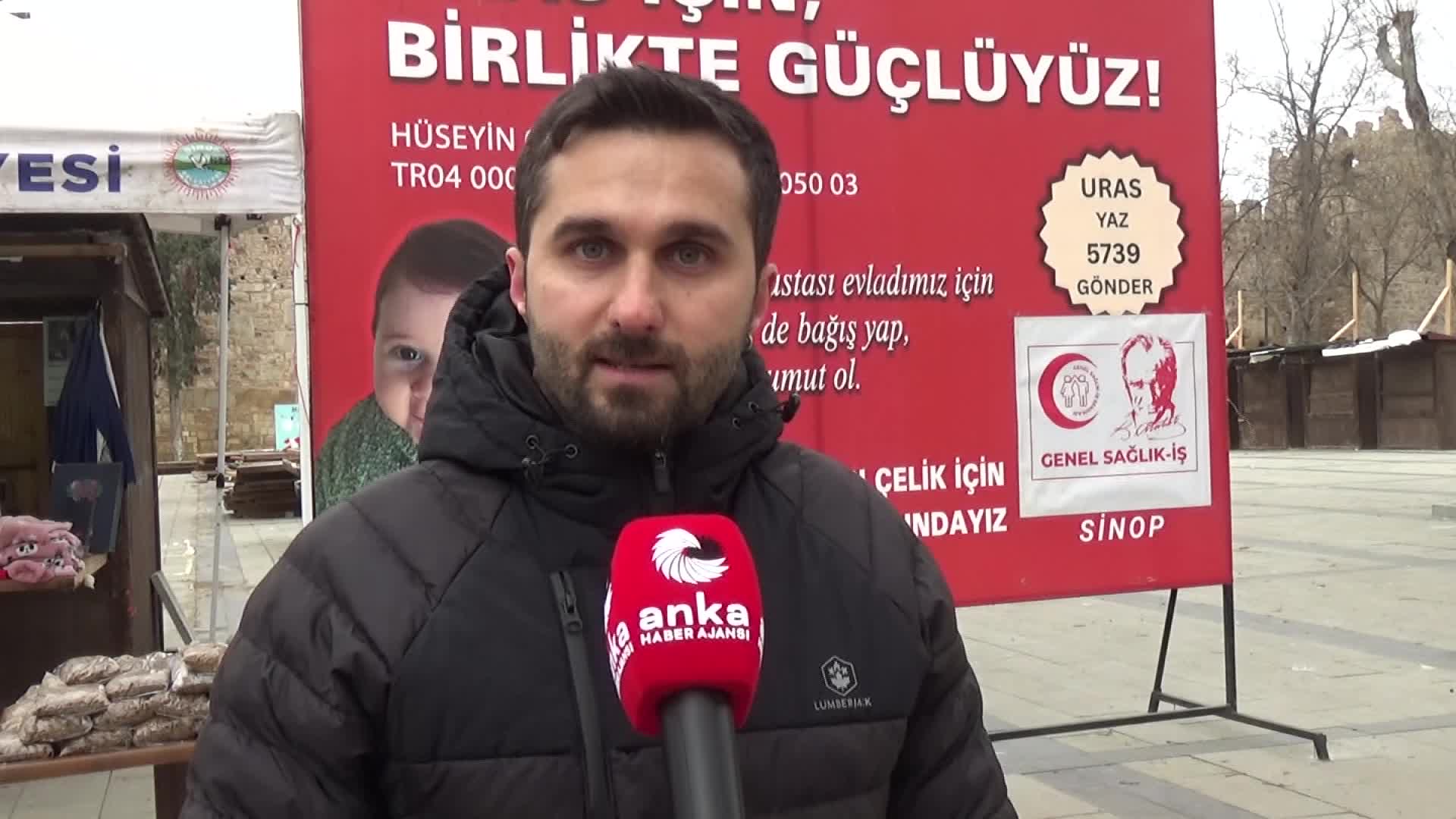 Sinop'ta SMA Tip-1 hastası Uras Çağrı bebek için destek nöbetleri sürüyor
