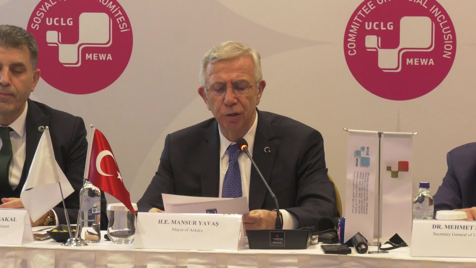 UCLG-MEWA Sosyal İçerme Komitesi Başkanlık Divanı Toplantısı… Mansur Yavaş: “Kimsenin din, dil, ırk ve siyasi görüşüne bakmadan hizmet götürmek önceliğimiz olmalıdır”