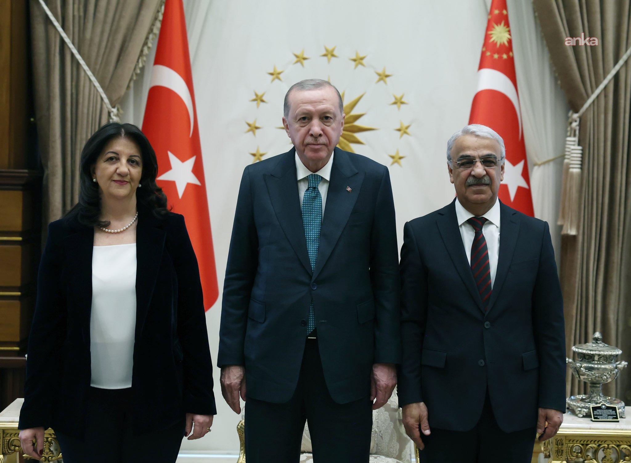 Cumhurbaşkanı Erdoğan, DEM Parti'li Buldan ve Sancar'ı kabul etti
