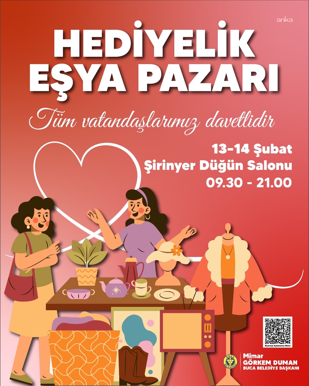 Buca’da Sevgililer Günü Hediyelik Eşya Pazarı açılıyor