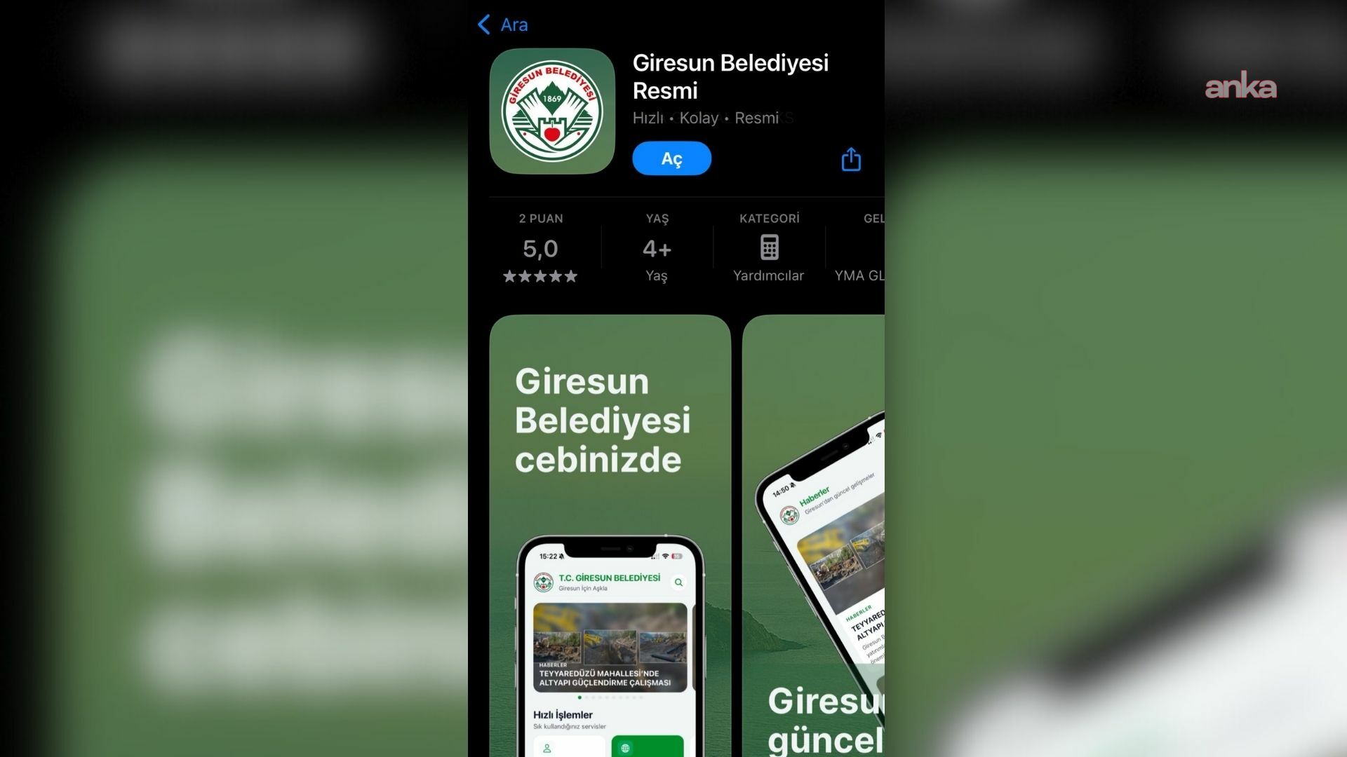 Giresun Belediyesi'nin mobil uygulaması hizmete sunuldu