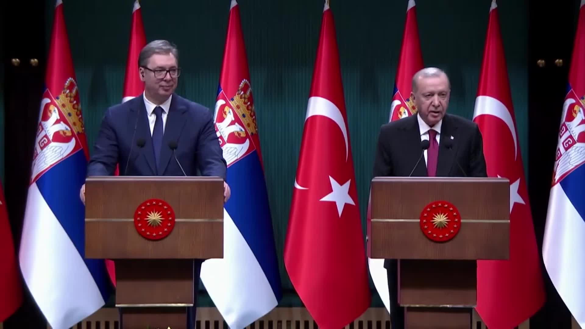 Cumhurbaşkanı Erdoğan: Sırbistan ile 5 milyar dolarlık ticaret hacmi hedefimize adım adım yaklaşıyoruz
