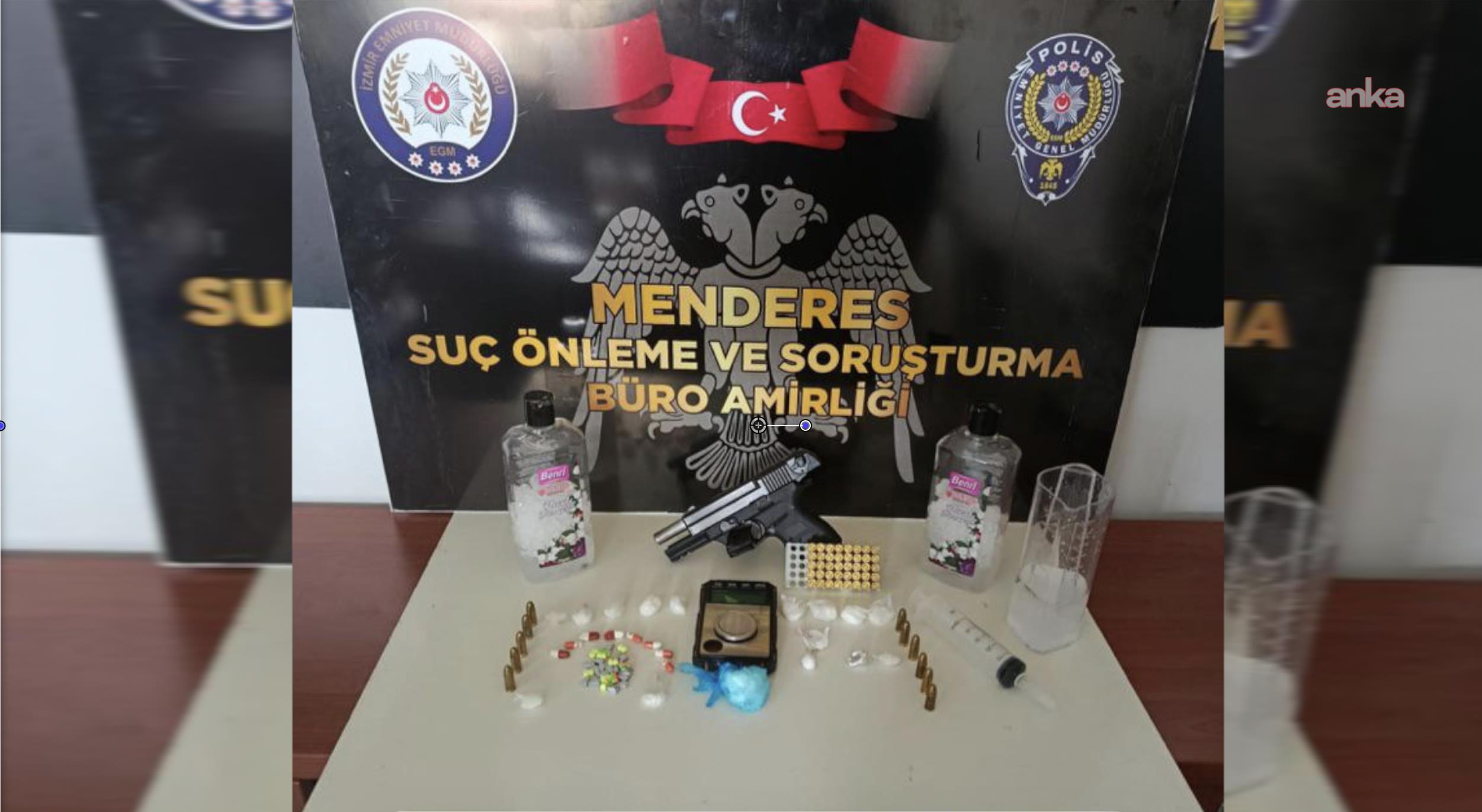 Menderes’te iki ayrı narkotik operasyonu: Uyuşturucu ve silah ele geçirildi