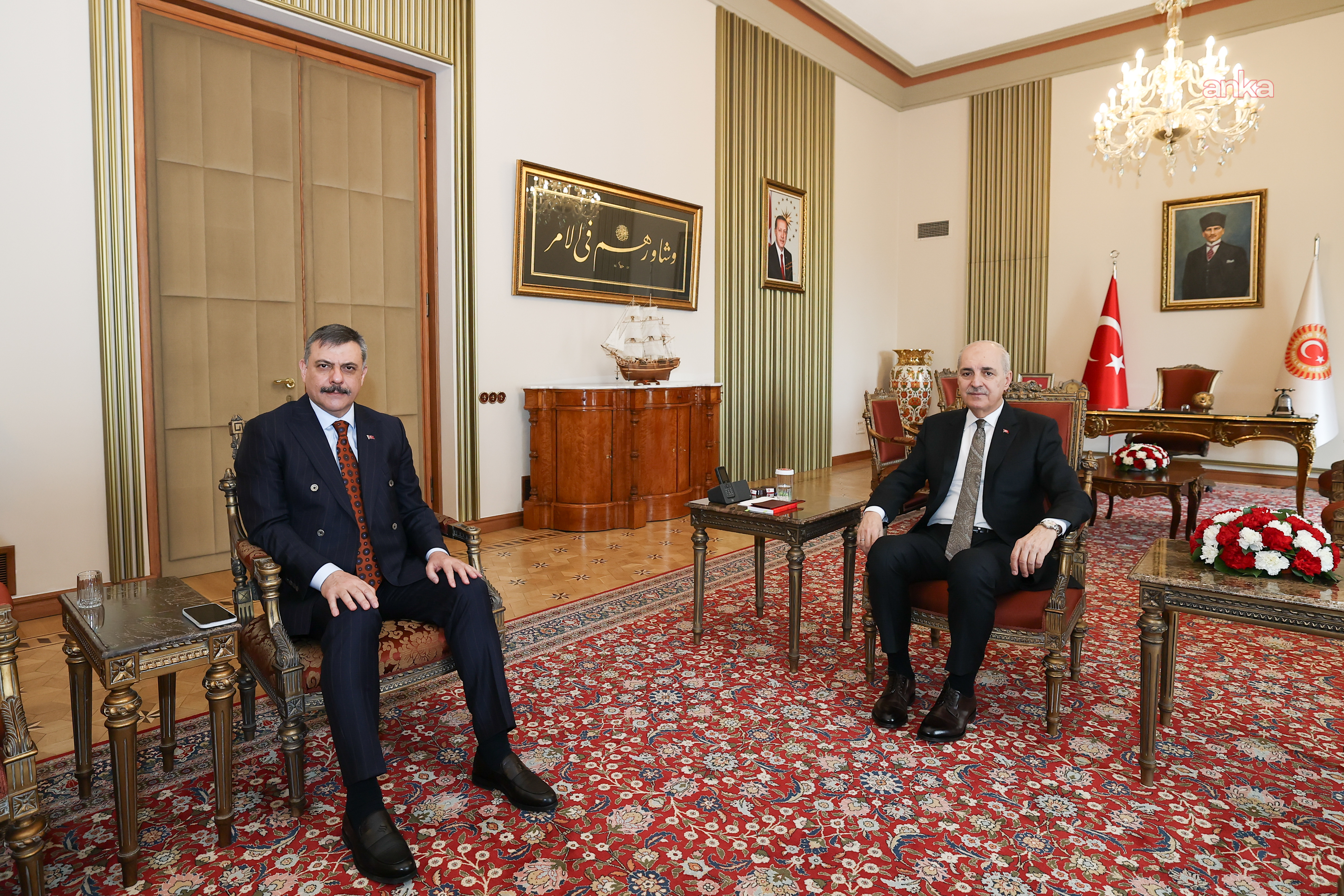 TBMM Başkanı Kurtulmuş, yeni atanan İçişleri Bakanı Mustafa Çiftçi'yi kabul etti