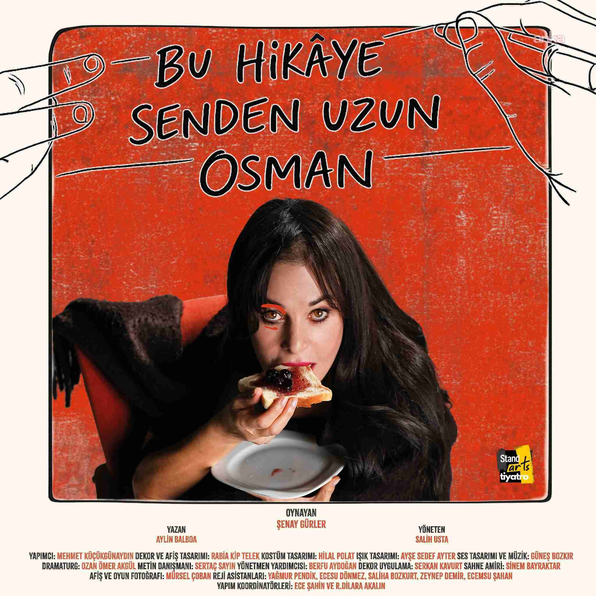 Aylin Balboa’nın “Bu Hikaye Senden Uzun Osman” romanı, Şenay Gürler’in performansıyla sahneye uyarlandı
