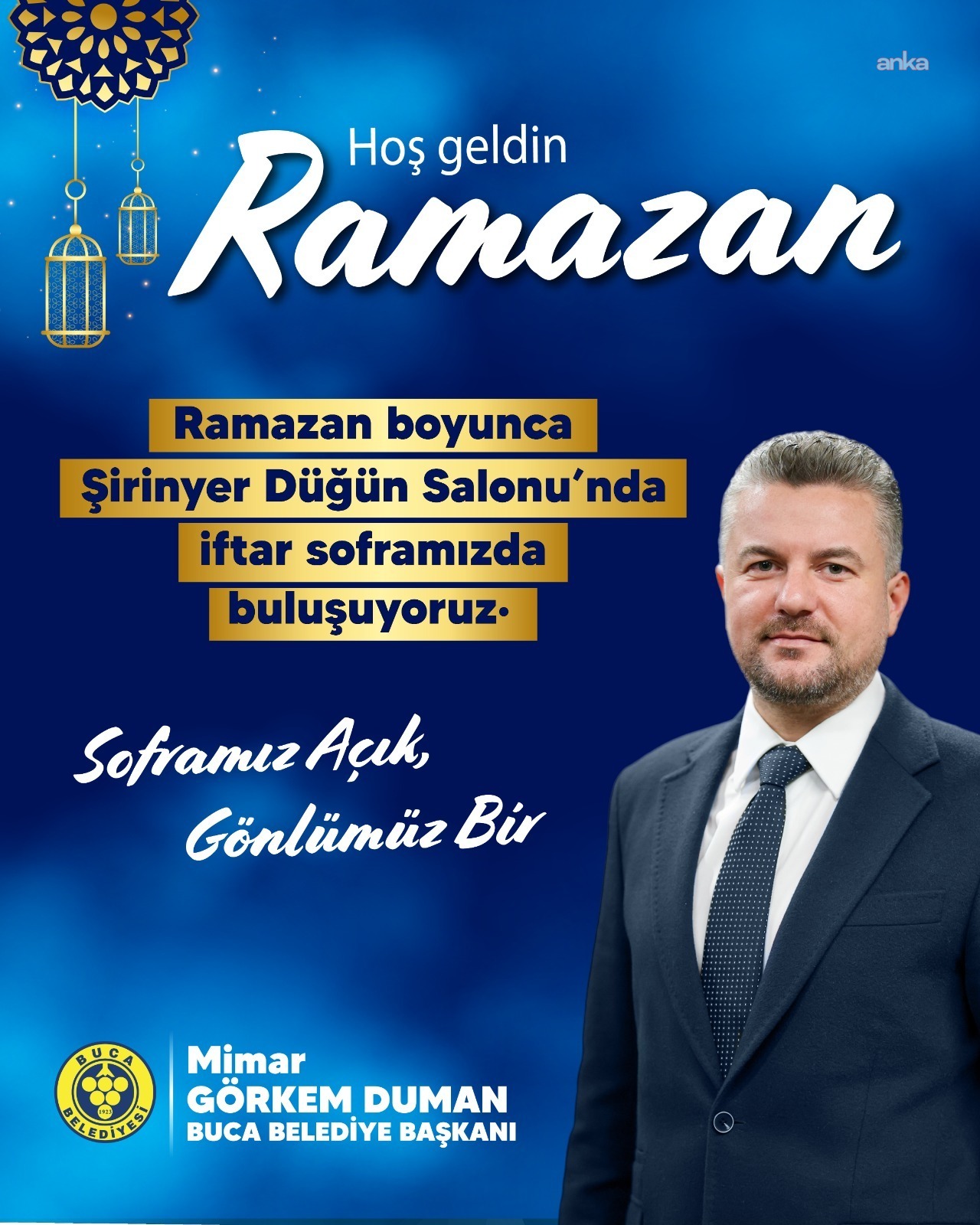 Buca Belediyesi’nin iftar sofrası Şirinyer’de kurulacak