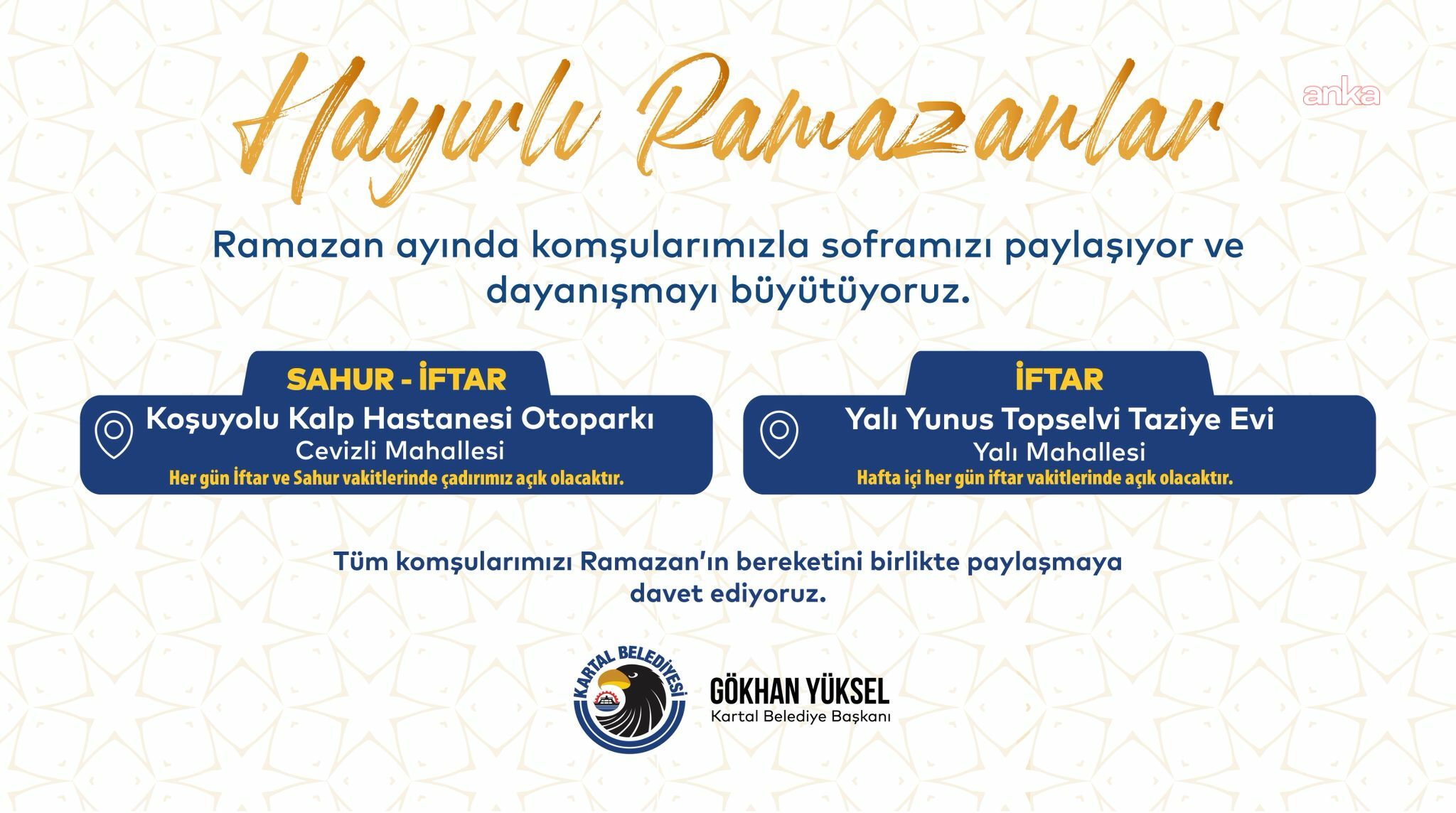 Kartal’da ramazan hazırlıkları tamamlandı