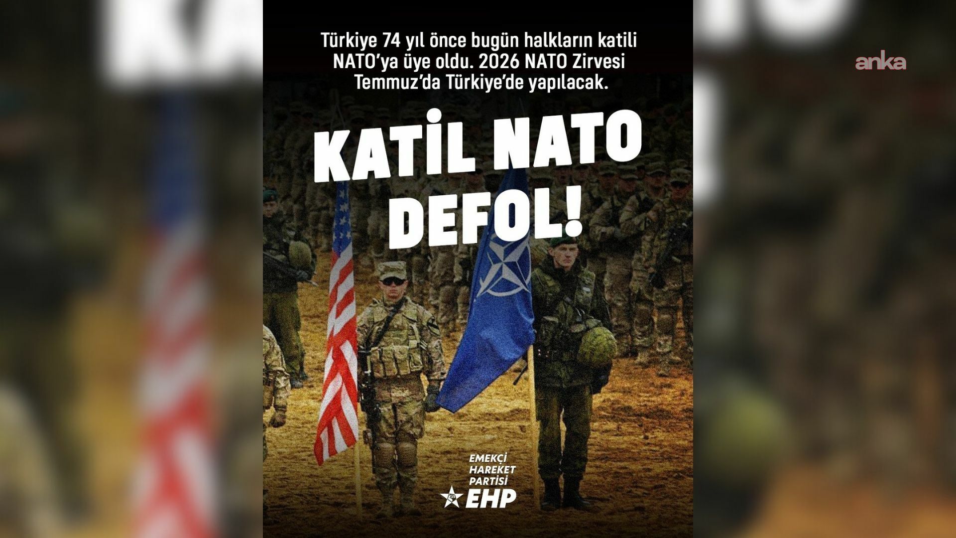 Emekçi Hareket Partisi'nden 'NATO Zirvesi' tepkisi: ""Bu toprakların emperyalist savaş planlarına ev sahipliği yapmasına asla izin vermeyeceğiz"