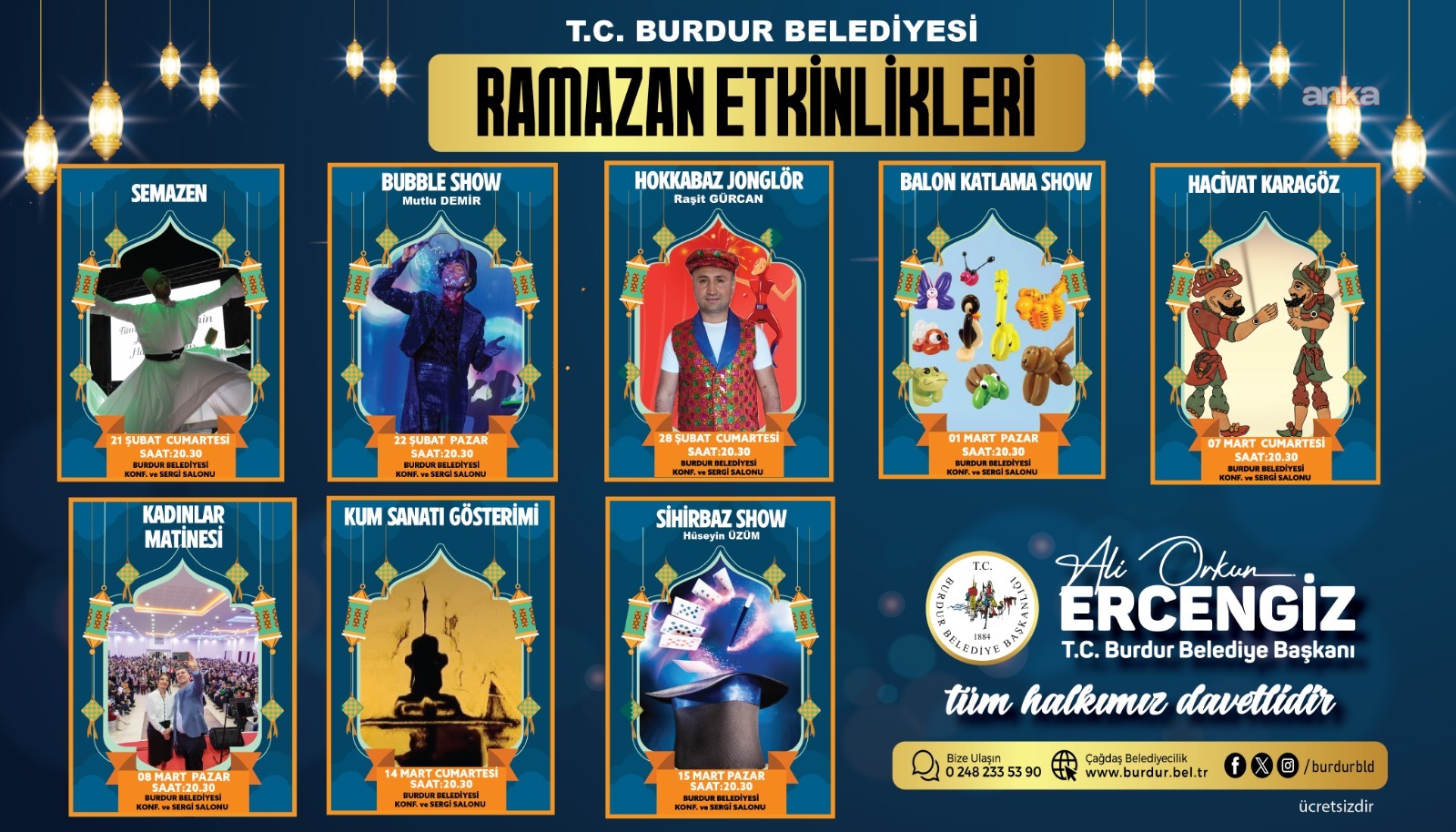 Burdur Belediyesi, ramazanı kültürel ve sanatsal etkinliklerle karşılıyor
