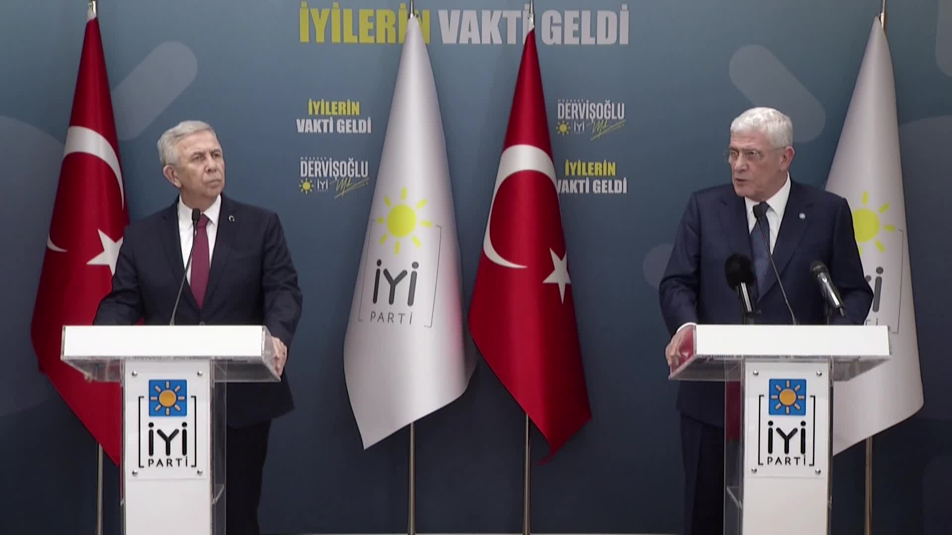 Mansur Yavaş'tan İYİ Parti'ye ziyaret.... Dervişoğlu: "Rapor İmralı'daki cani başı Öcalan ve PKK'ya meşruiyet kazandırma niteliği de taşıyor"