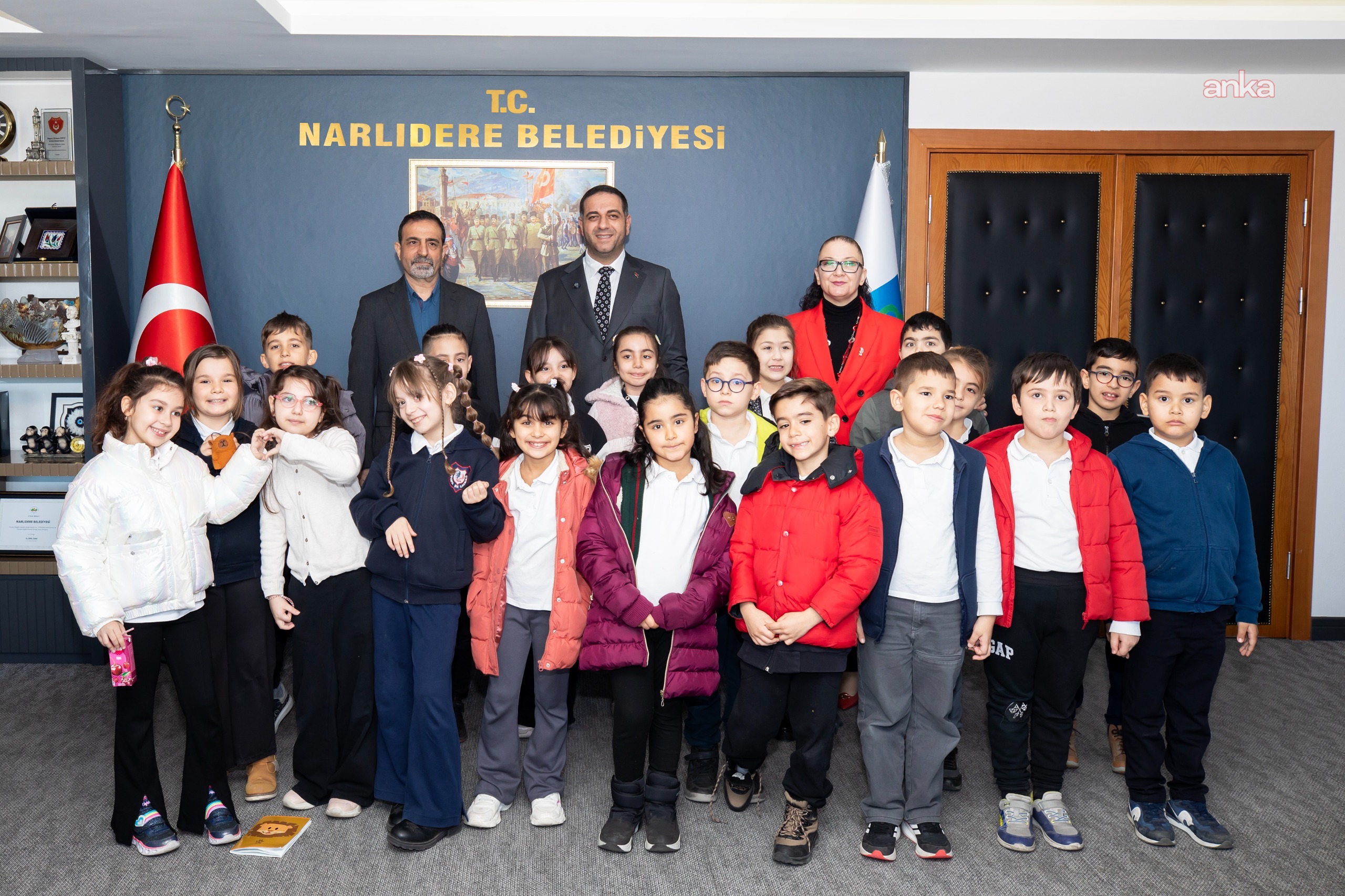 Narlıdere Belediye Başkanı Uzun, Mustafa Şık İlkokulu öğrencilerini ağırladı