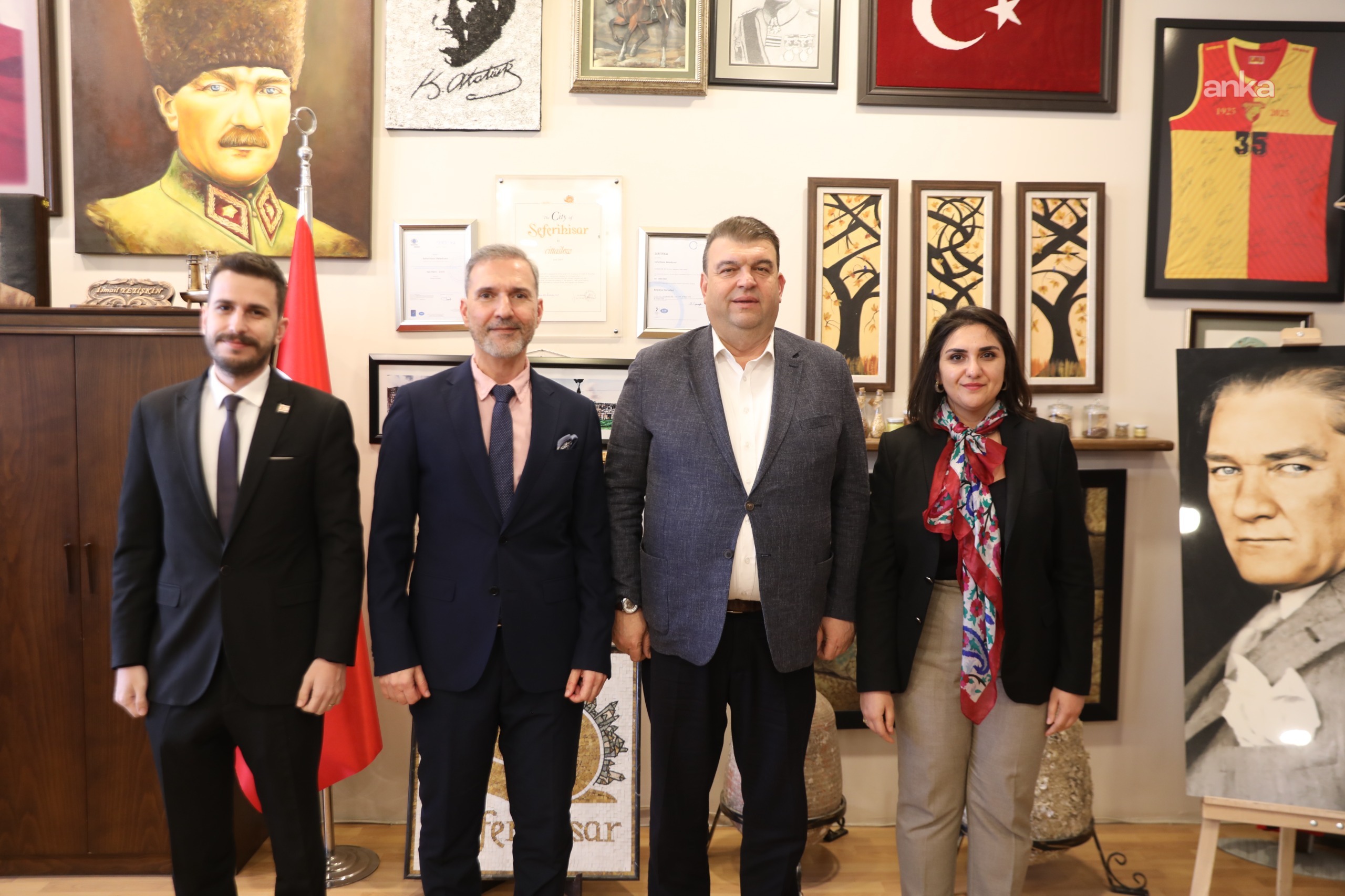 KKTC İzmir Başkonsolosluğu heyetinden Seferihisar Belediyesi’ne ziyaret