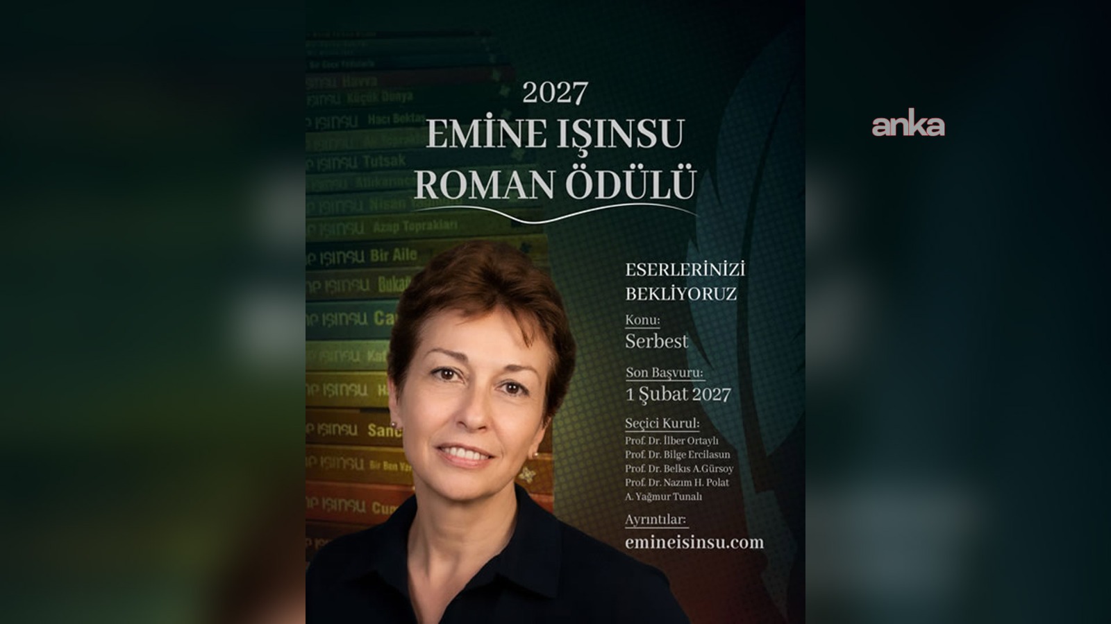 Emine Işınsu adına düzenlenen “2027 Roman Ödülü” için başvurular başladı