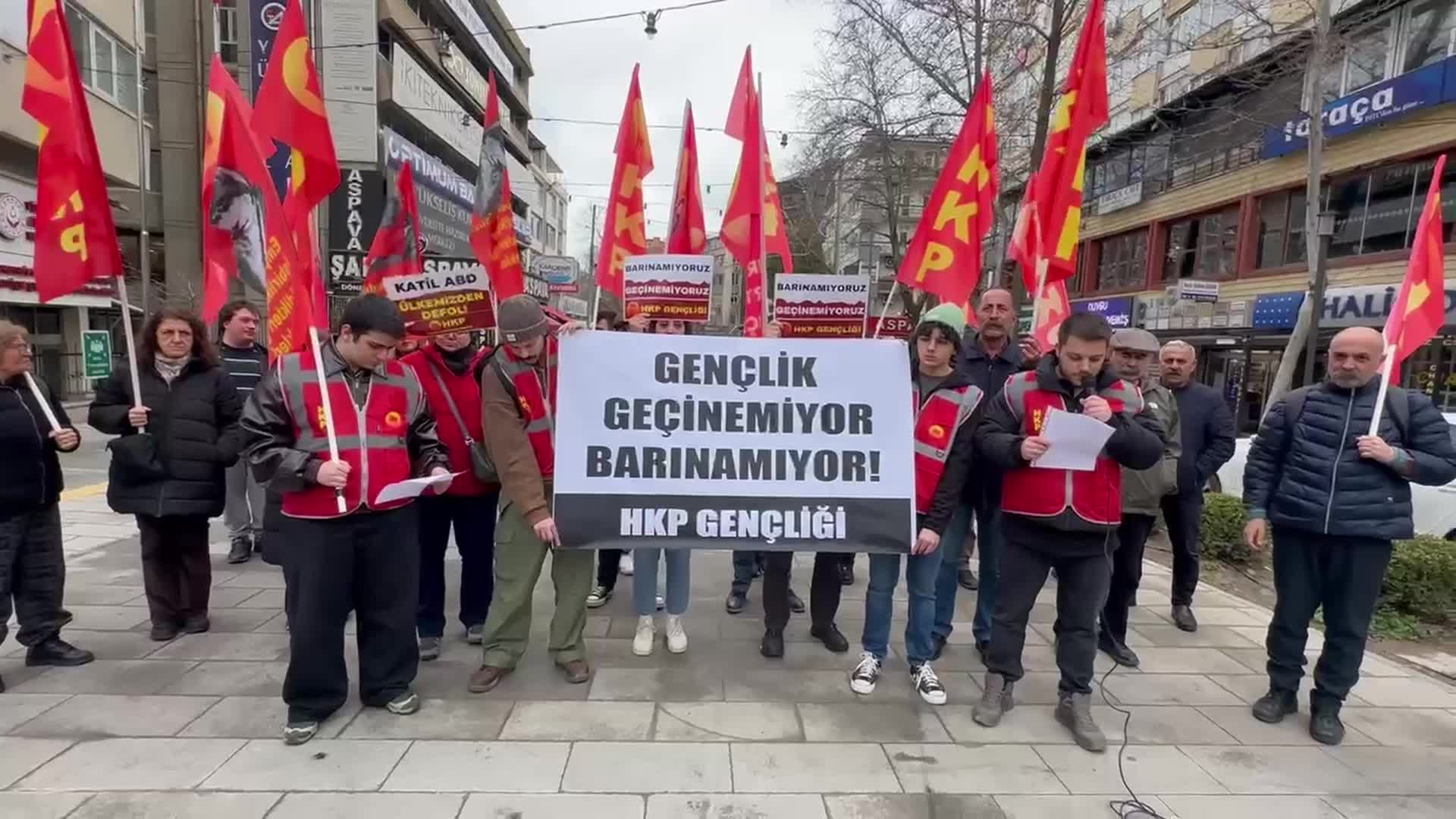 HKP Gençliği'nden Kızılay'da protesto: "Gençlik geçinemiyor, barınamıyor"
