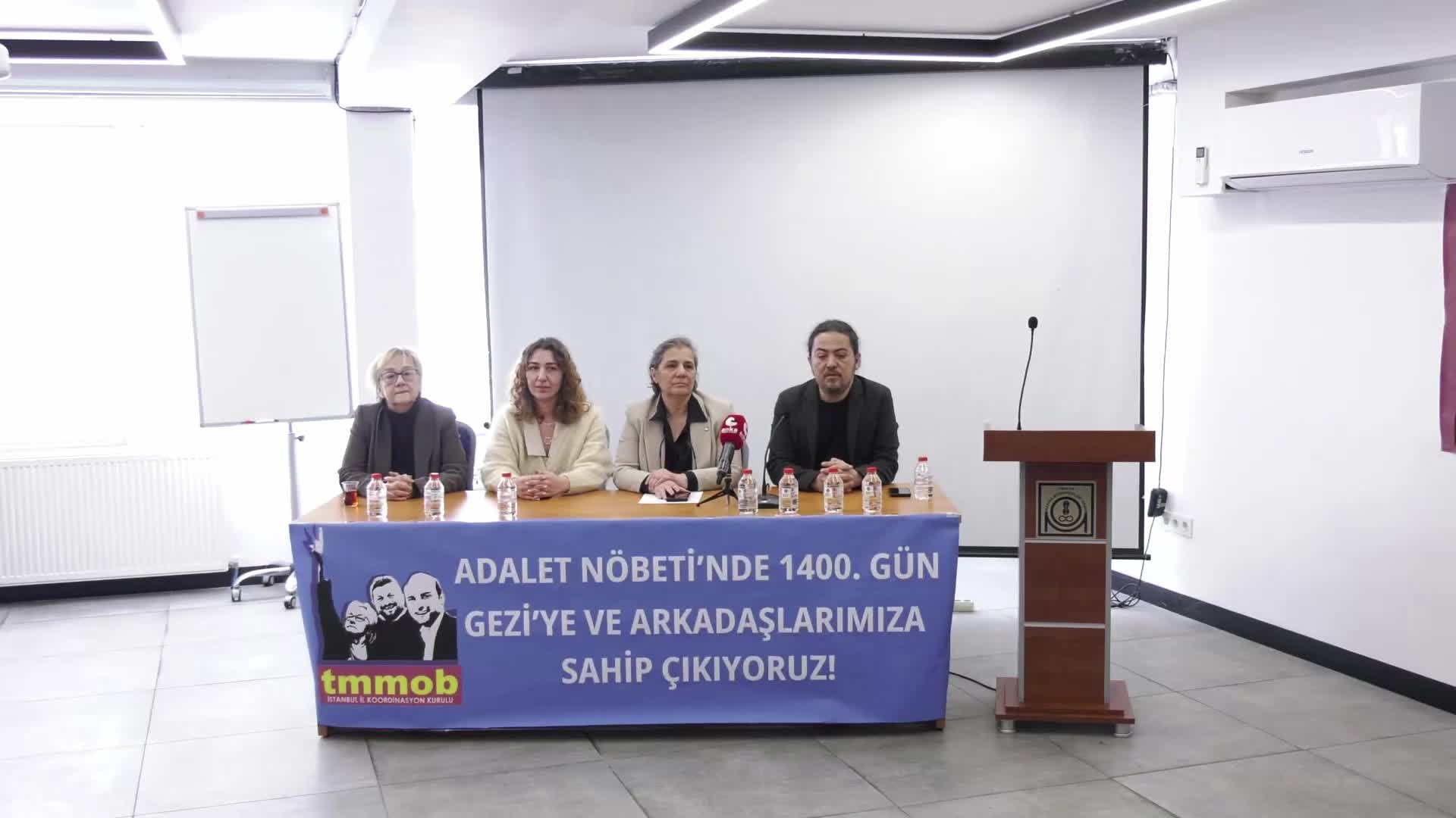 Gezi için Adalet Nöbeti'nin 1400. günü... TMMOB İstanbul İKK Sekreteri Usta: "Gezi'yi, Gezi Davası'nda tutsak edilen arkadaşlarımızı savunmaya devam edeceğiz"