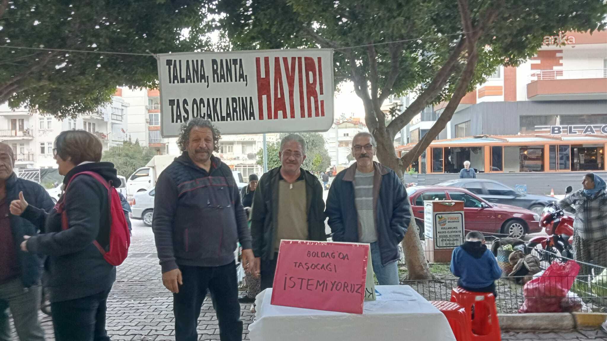 TİP Finike İlçe Örgütü'nden Boldağ'da açılmak istenen taş ocaklarına karşı imza kampanyası... "Kimse halkın malını, toplumun geleceğini gasp edemez"