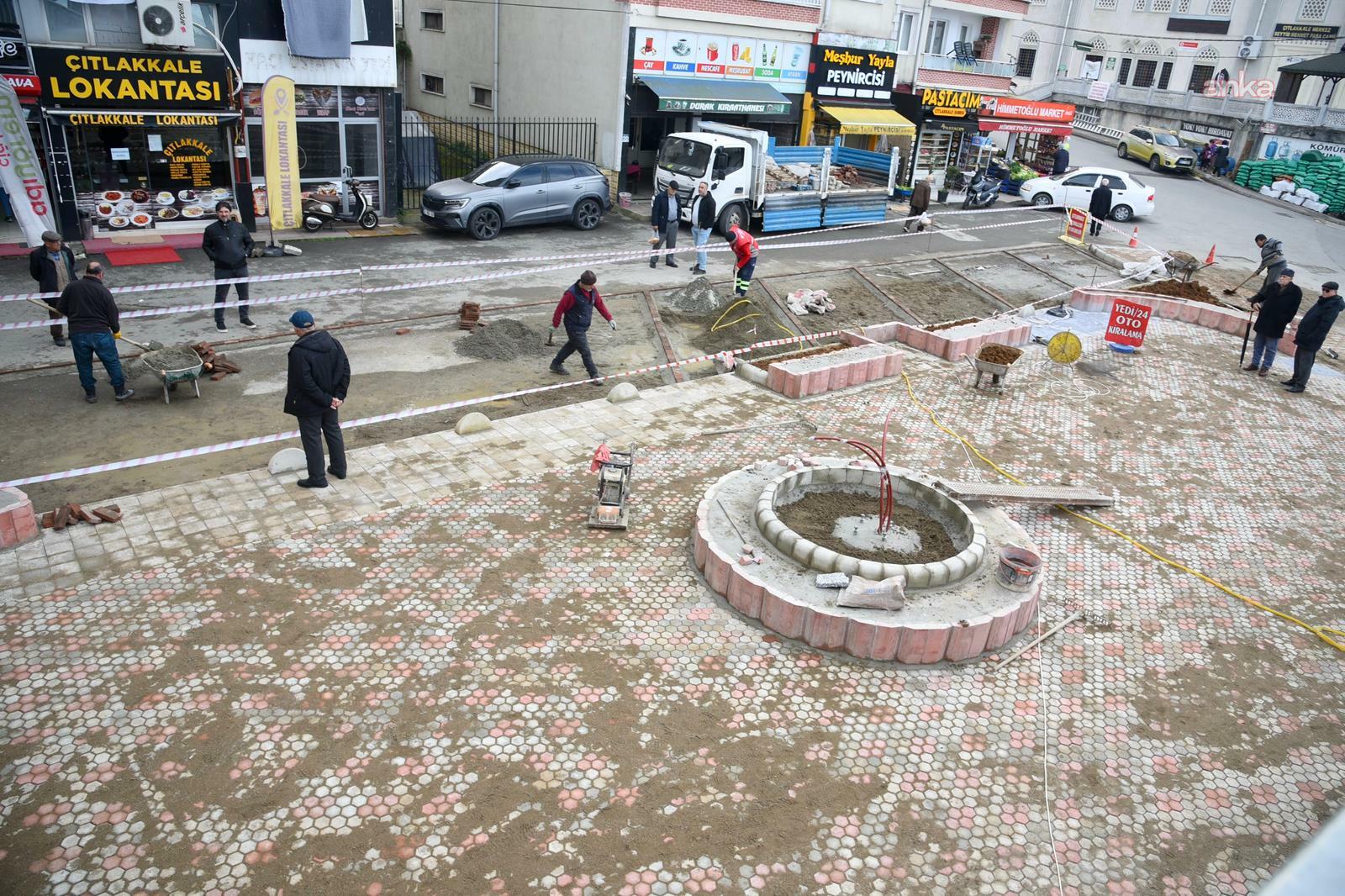 Giresun Belediyesi, Çıtlakkale’de meydan düzenleme çalışmalarına devam ediyor