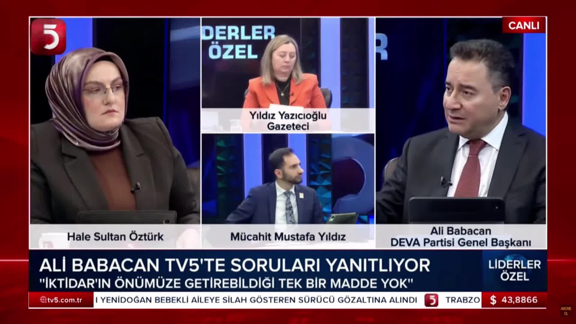 Ali Babacan: PKK üzerinde Öcalan etkili olmazsa İsrail etkili olur