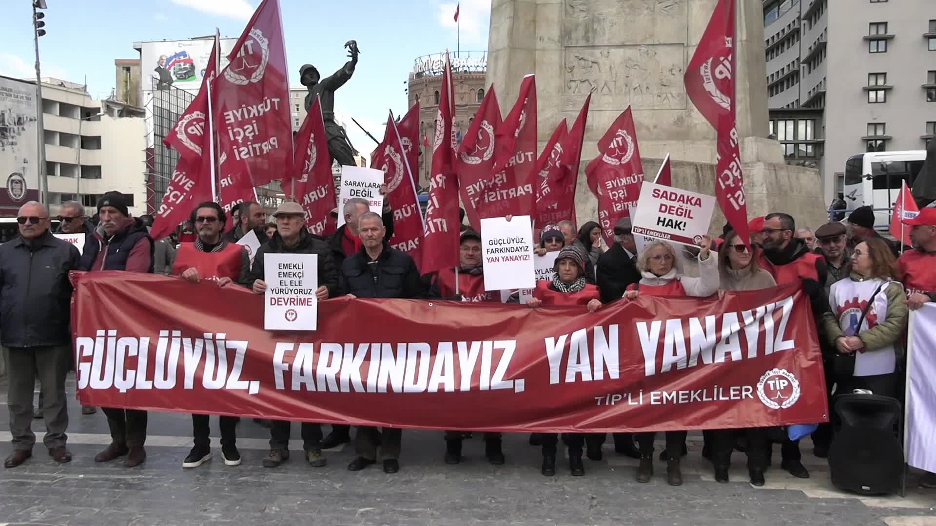 TİP'li emekliler Ankara'da sokağa çıktı: "Emeklinin onuru iktidarı yenecek"