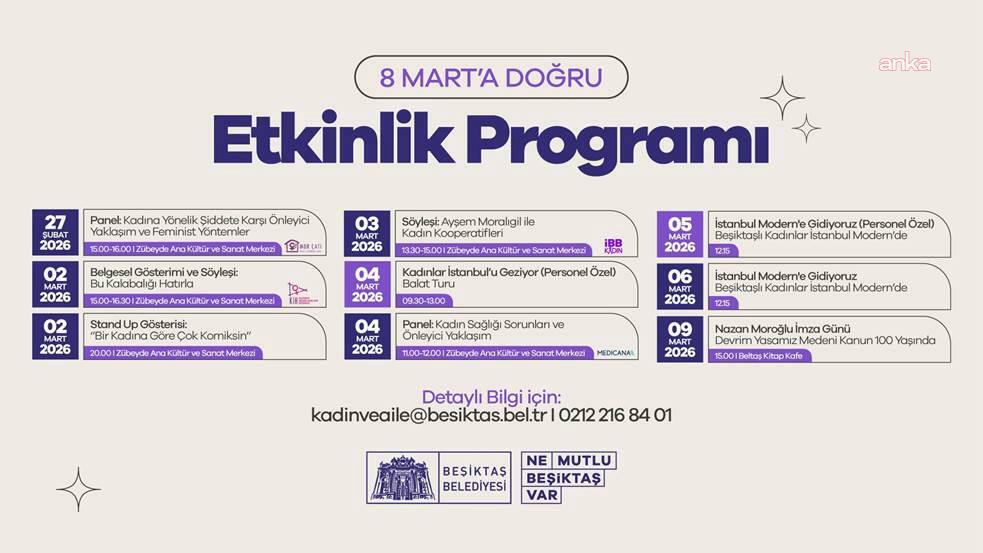 Beşiktaş Belediyesi’nden “8 Mart’a Doğru” etkinlikleri