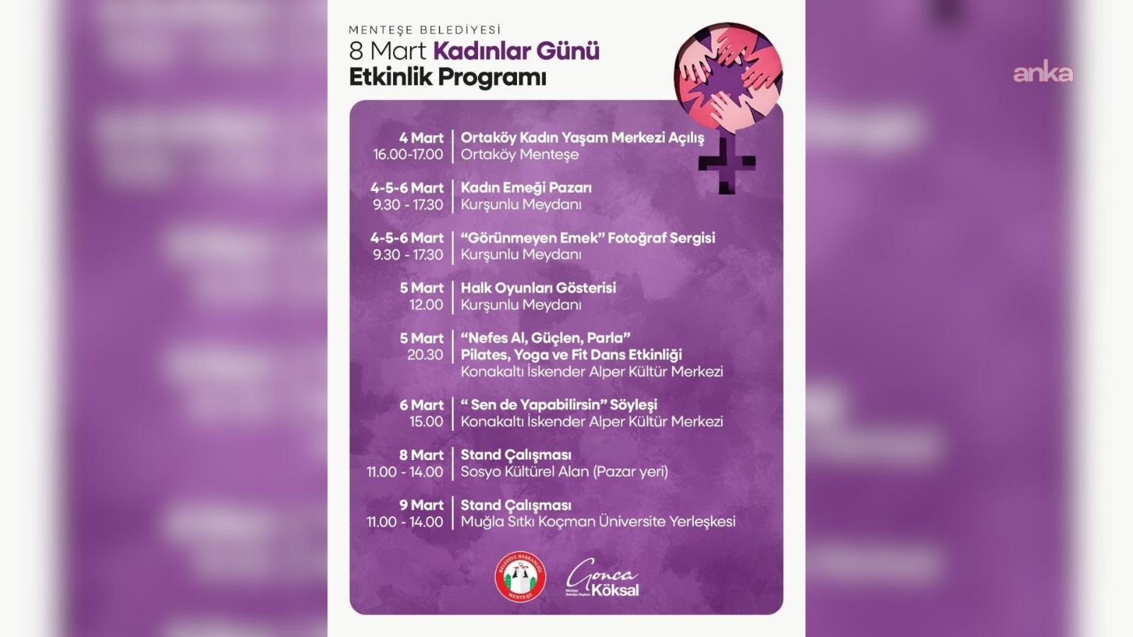 Menteşe Belediyesi’nden 8 Mart’ta dayanışma ve güç birliği çağrısı