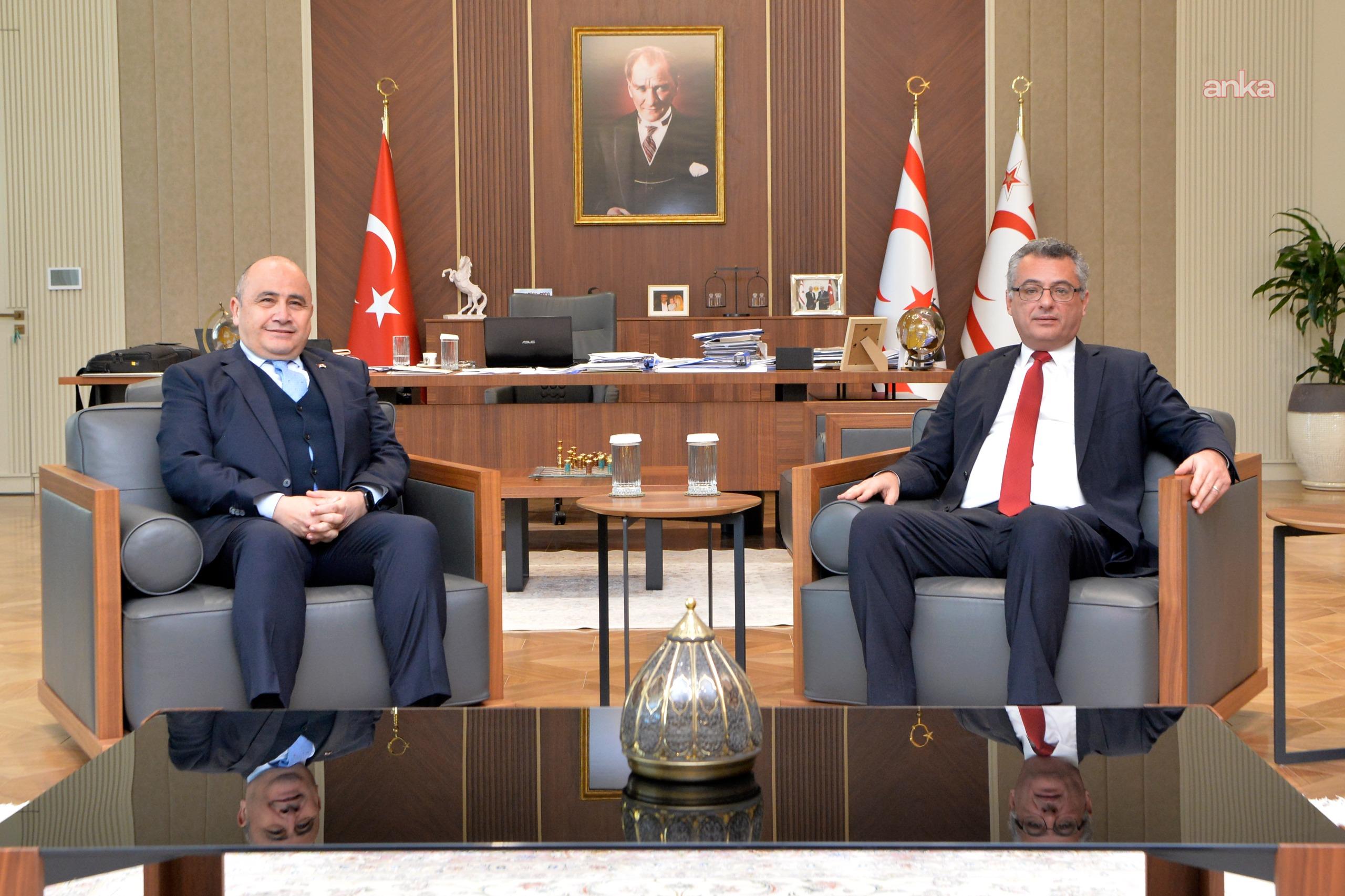 KKTC Cumhurbaşkanı Erhürman, Türkiye'nin Lefkoşa Büyükelçisi Başçeri'yi kabul etti
