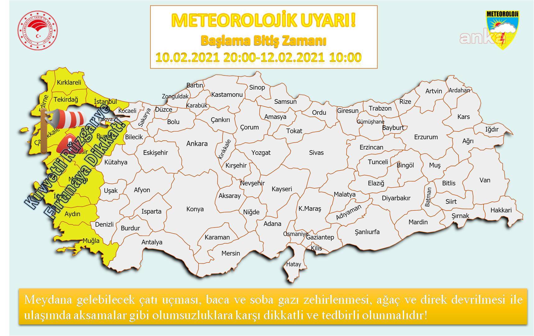 METEOROLOJİ'DEN SON DAKİKA FIRTINA UYARISI